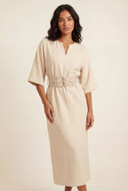Zoyri | Belted Midi Dress