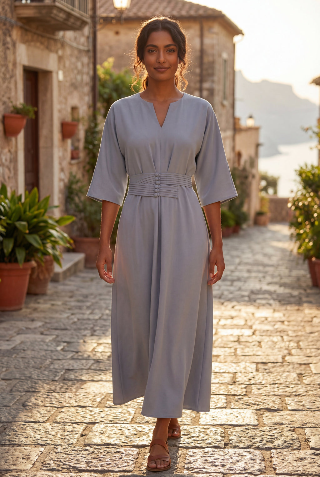 Zoyri | Belted Midi Dress