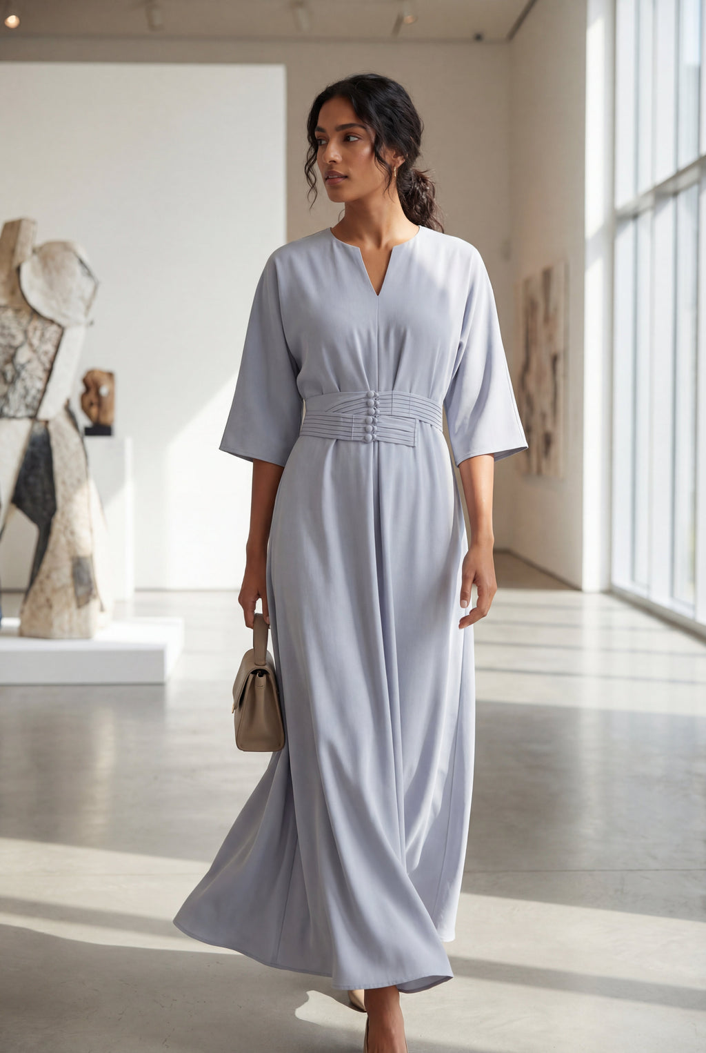 Zoyri | Belted Midi Dress
