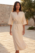 Zoyri | Belted Midi Dress