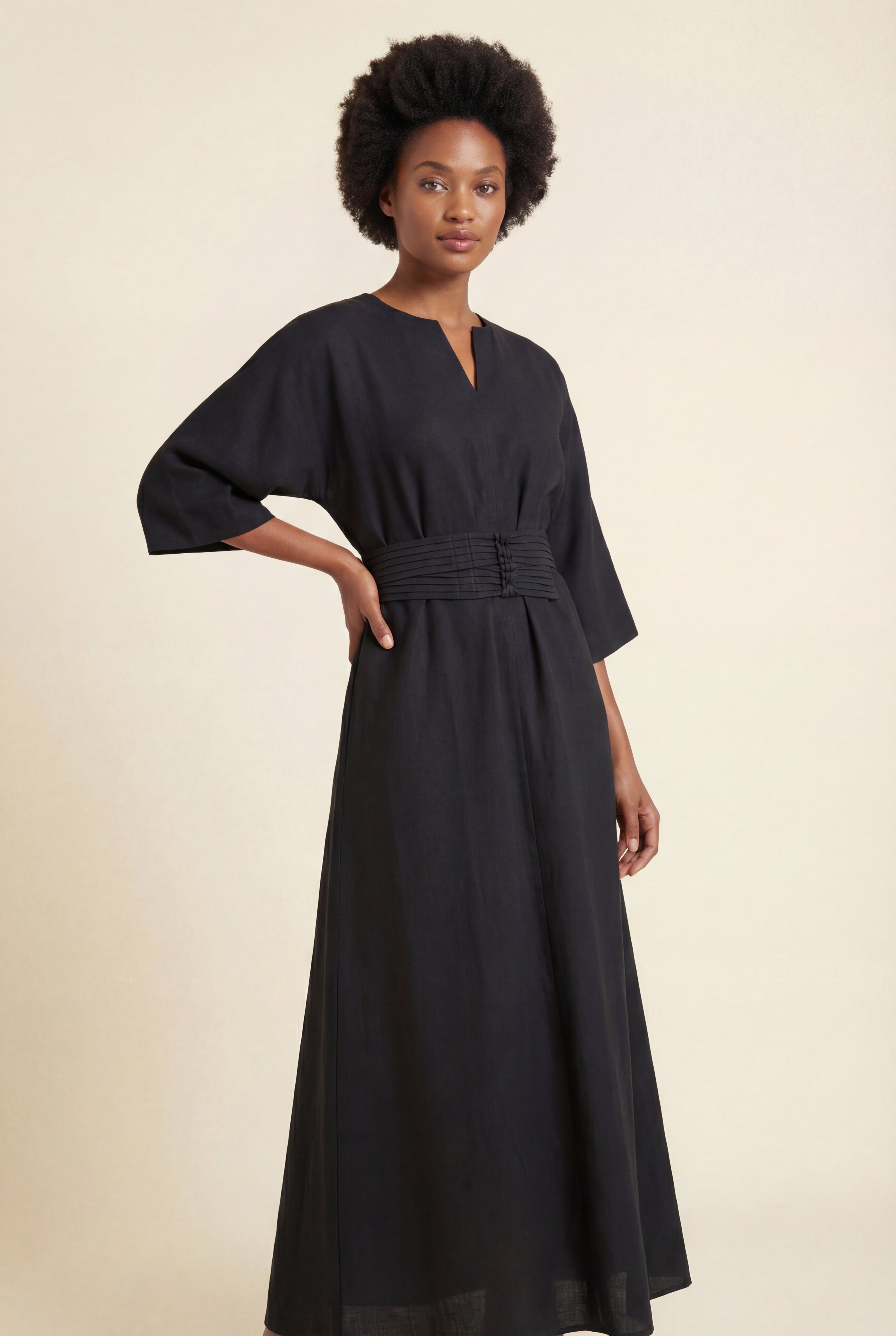 Zoyri | Belted Midi Dress