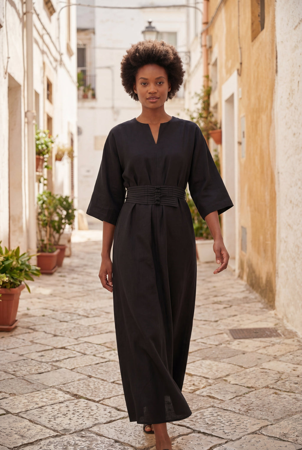 Zoyri | Belted Midi Dress