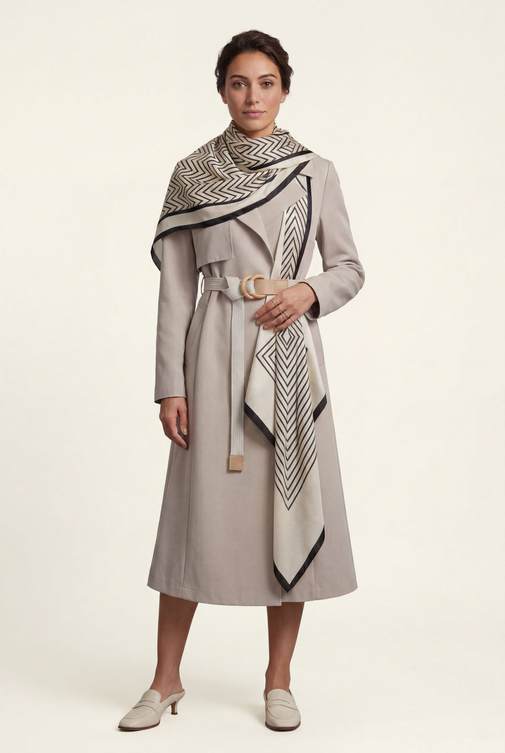 Zoyri | Scarf Trench Coat