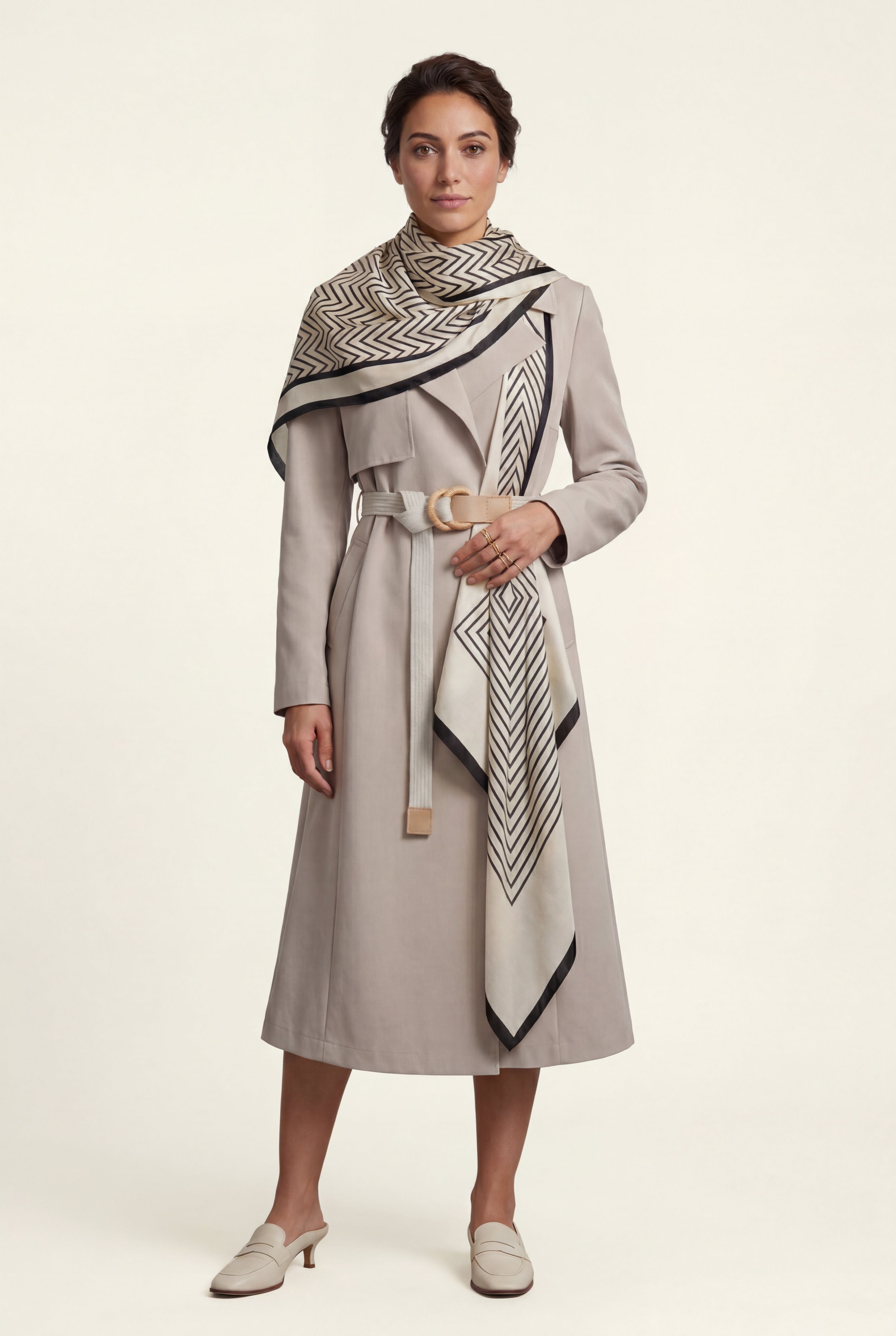 Zoyri | Scarf Trench Coat