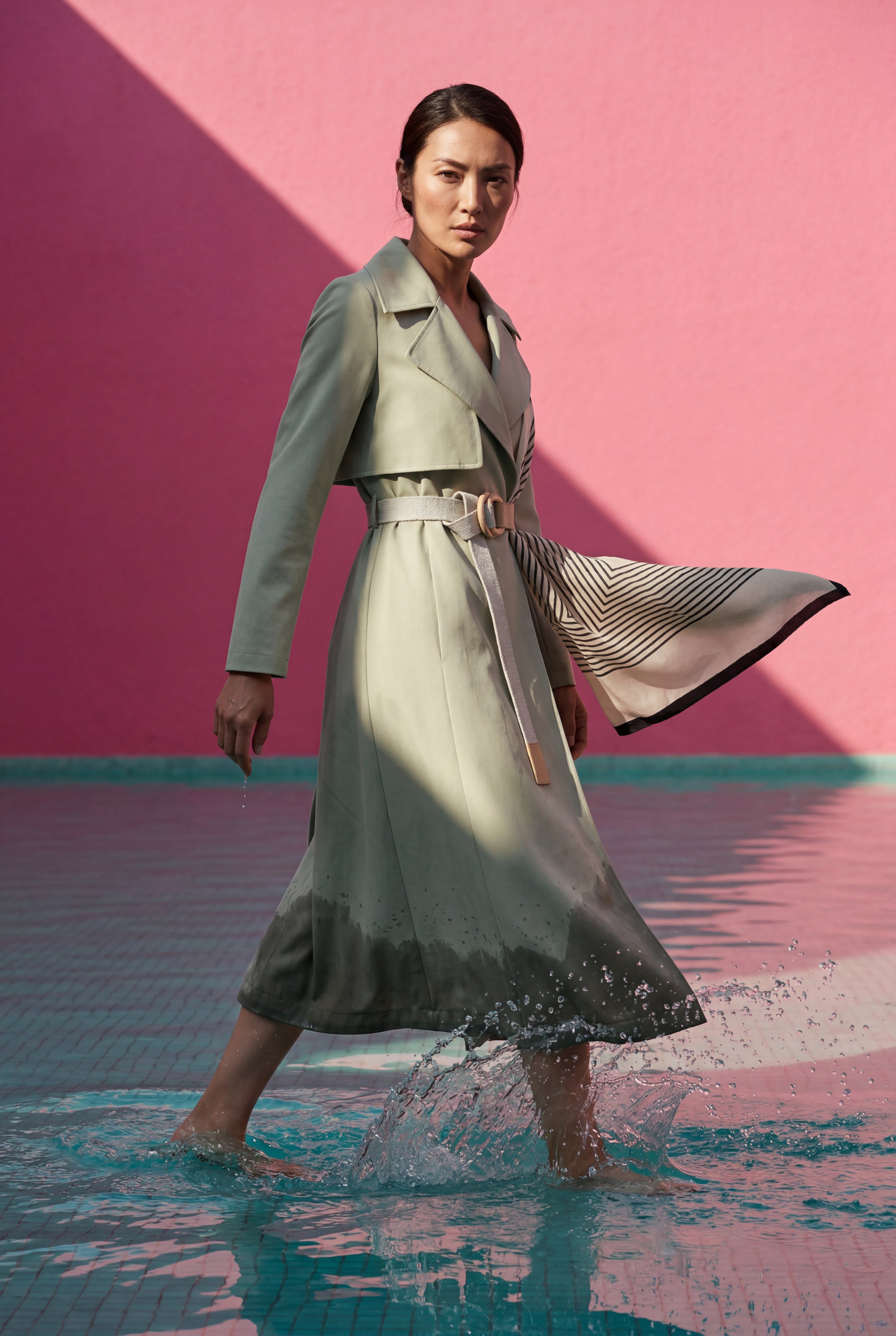 Zoyri | Scarf Trench Coat