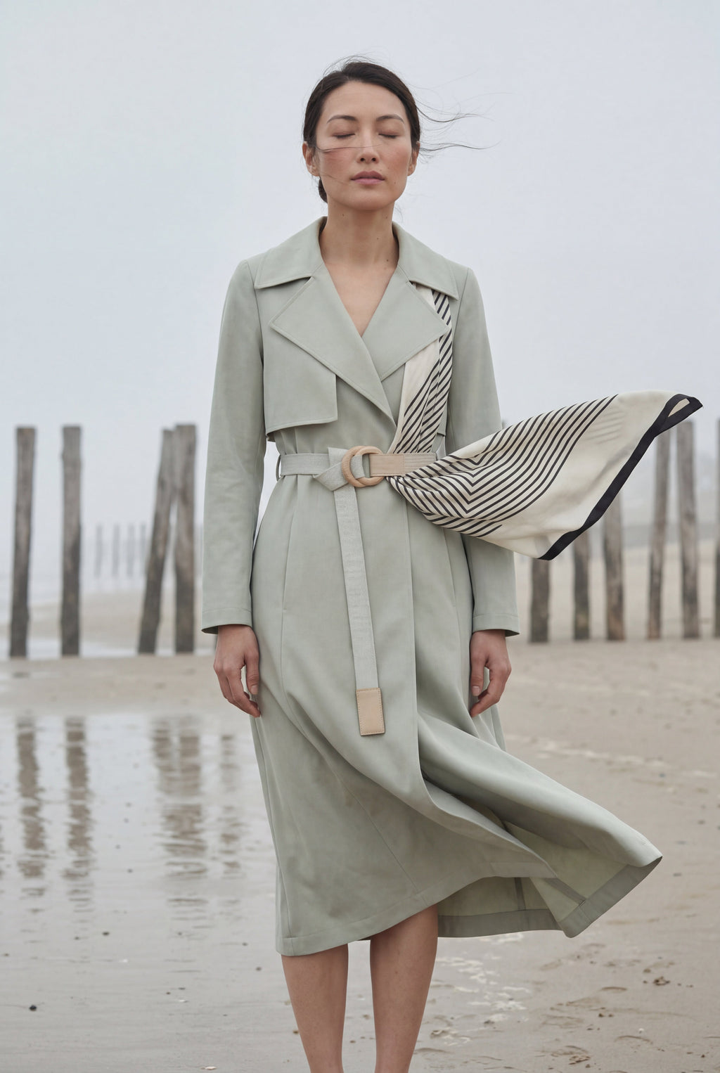 Zoyri | Scarf Trench Coat
