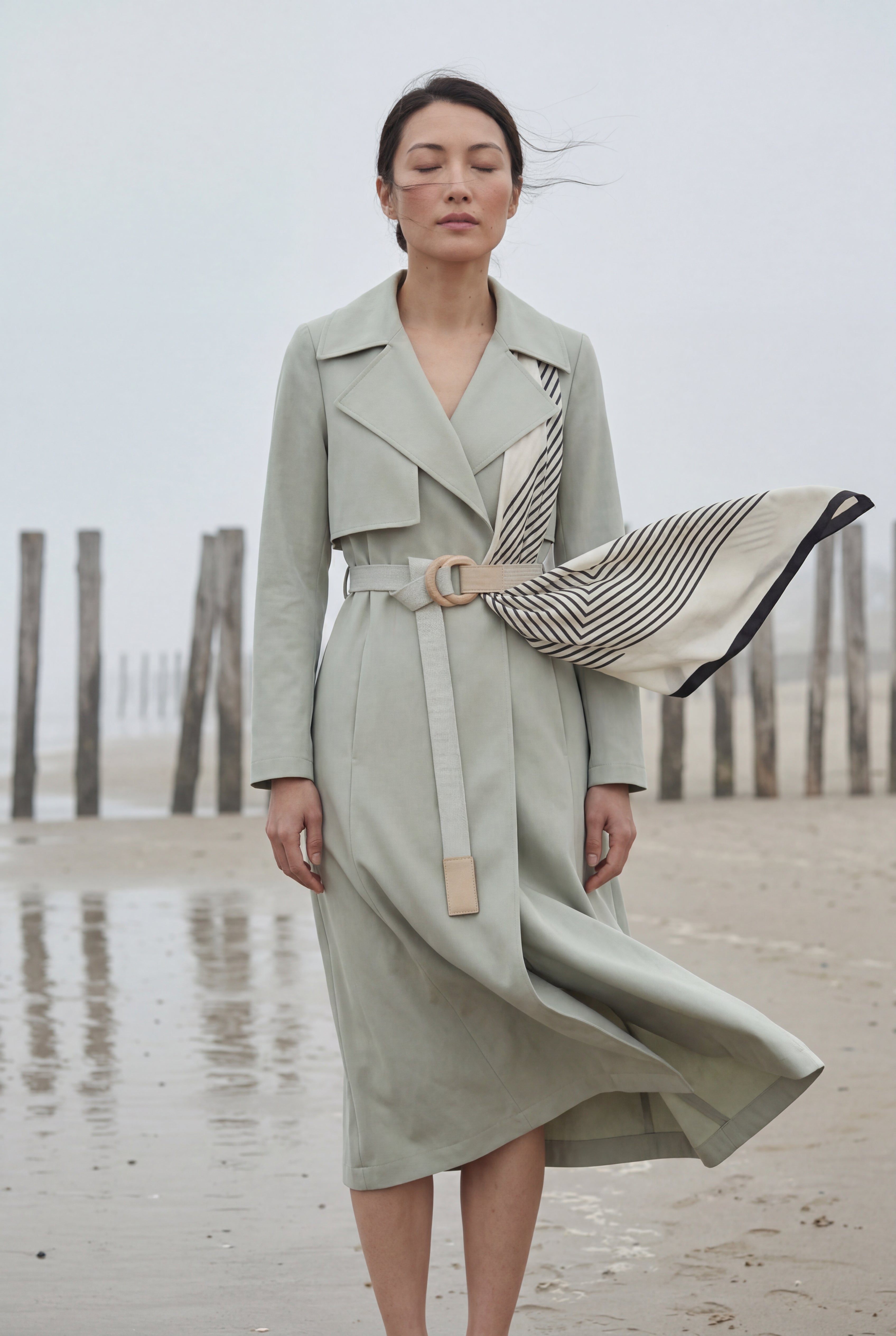 Zoyri | Scarf Trench Coat