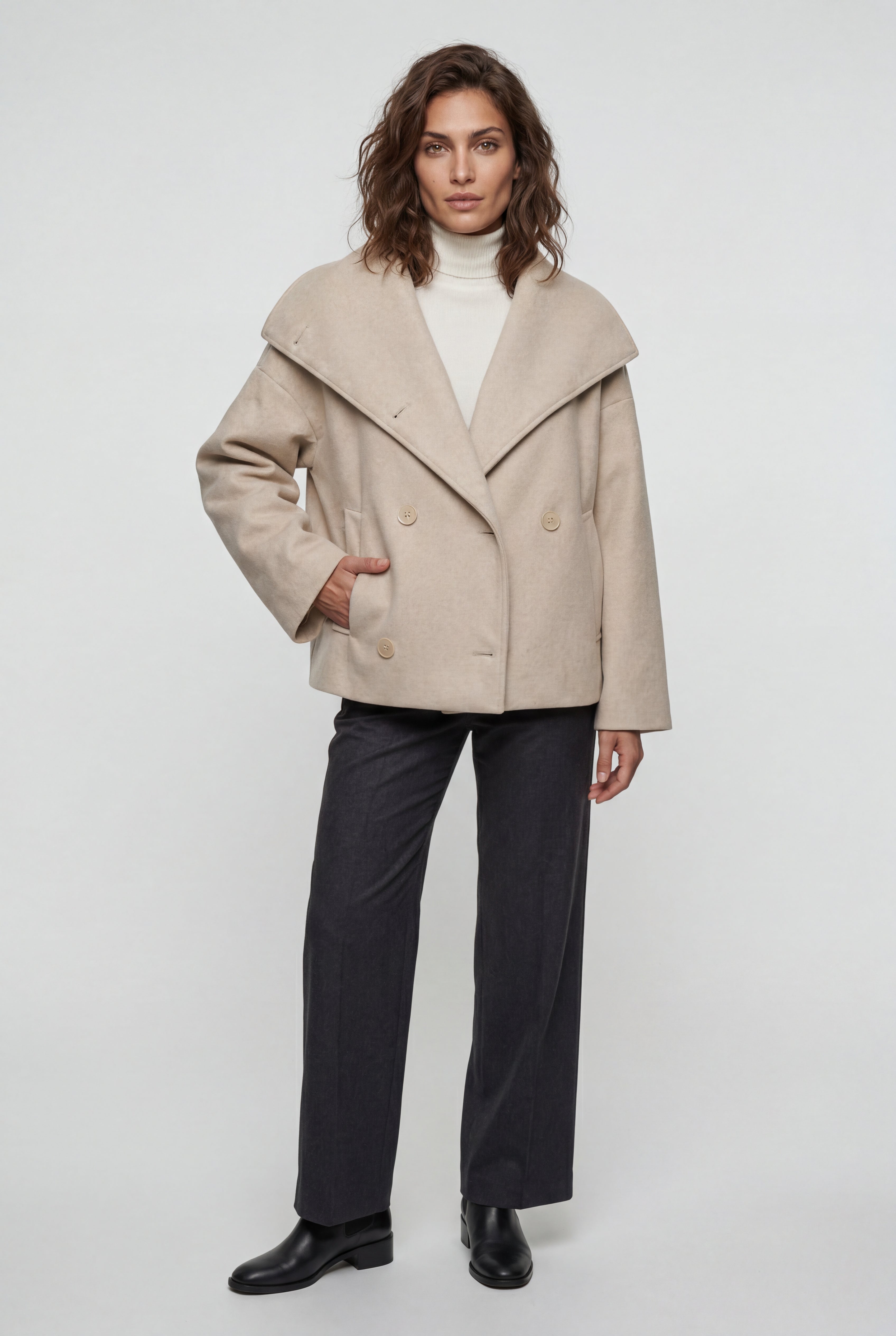Zoyri | Double-Breasted Short Coat