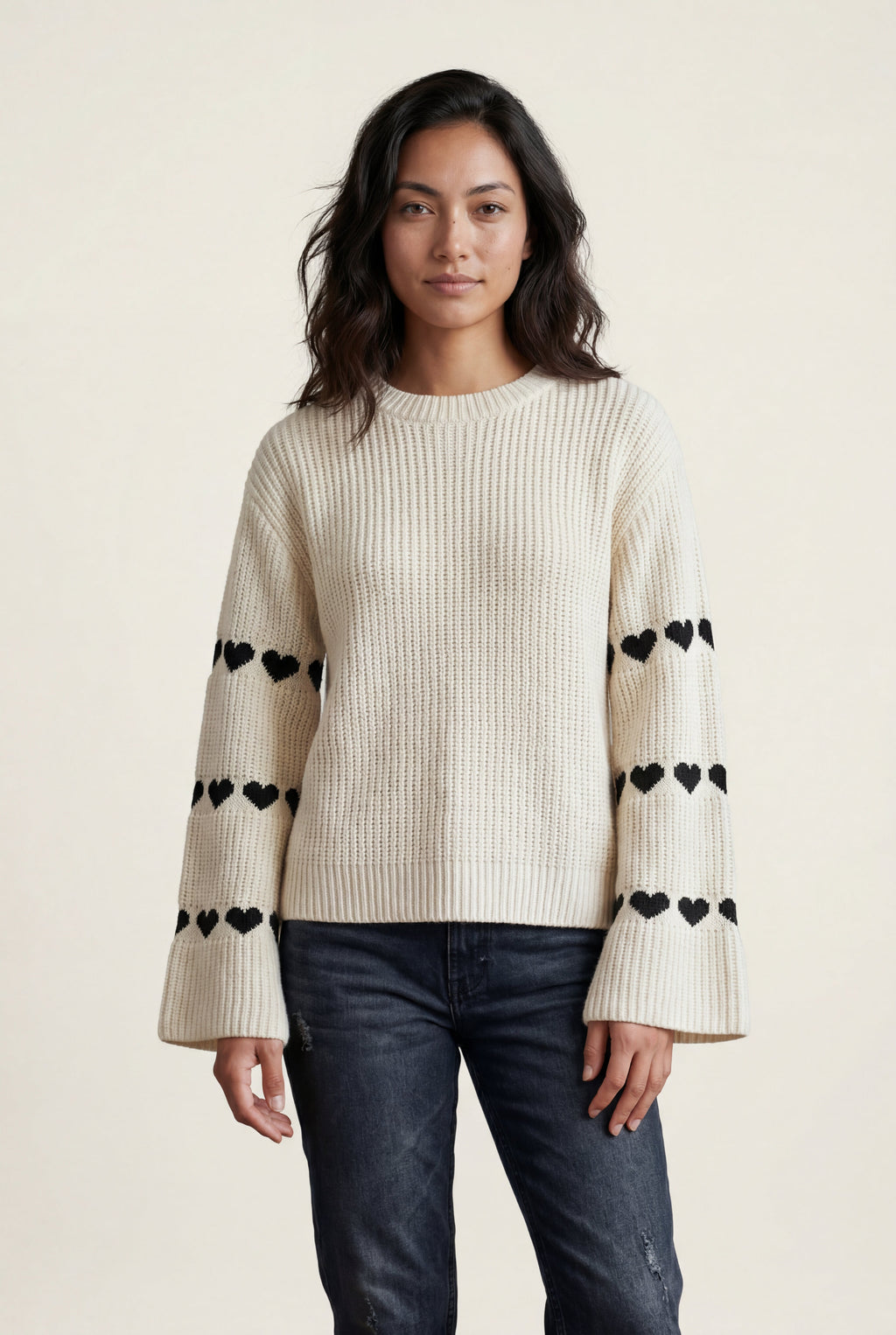 Zoyri | Heart Knit Sweater