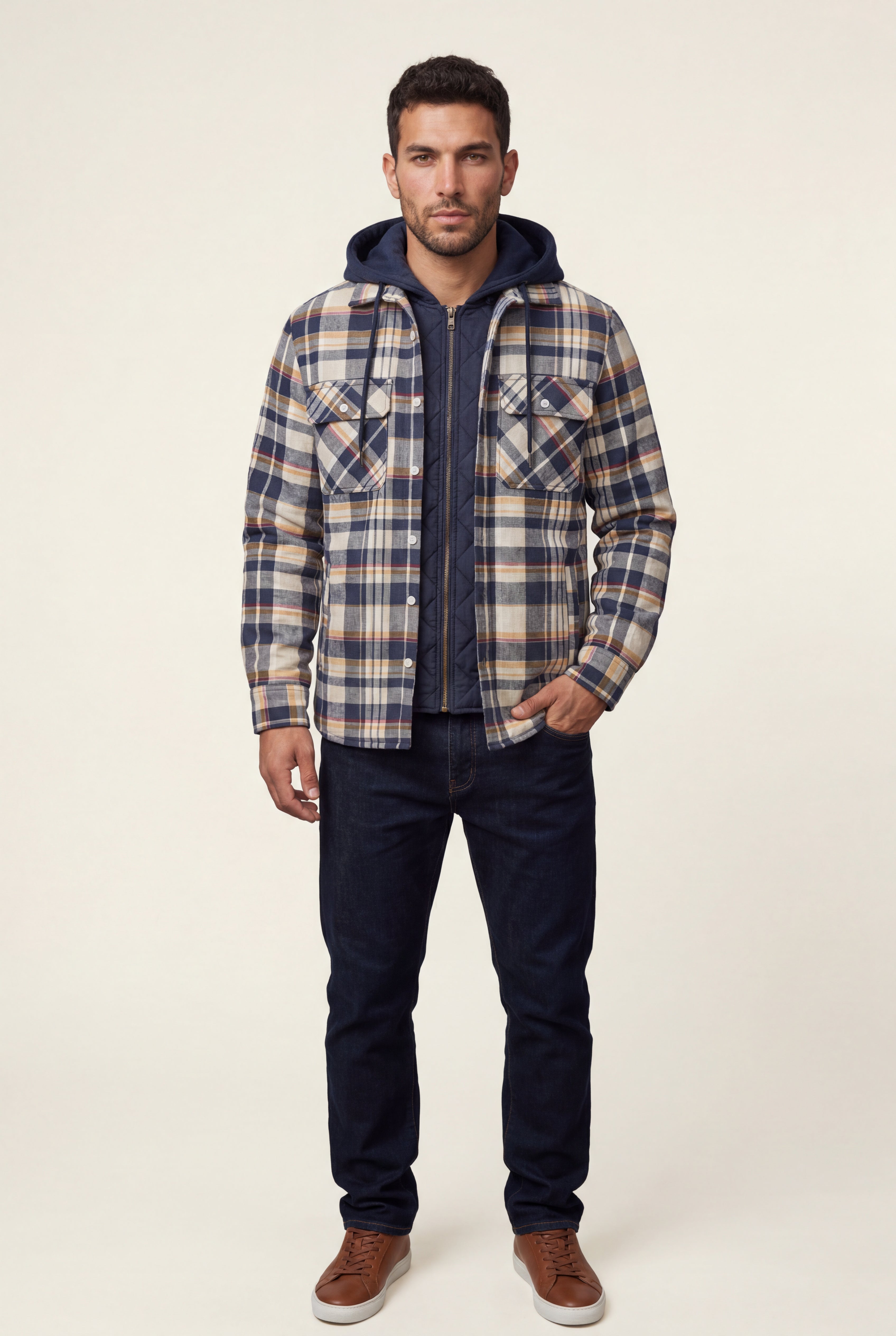 Zoyri | Hooded Check Jacket