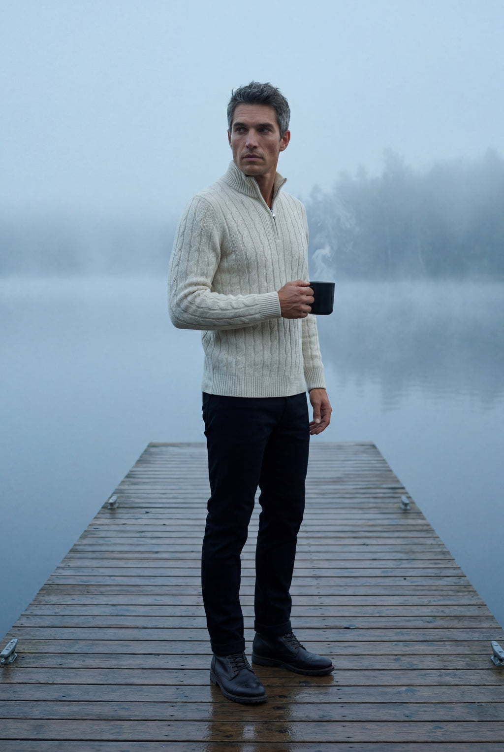 Zoyri | Cable Half-Zip Sweater