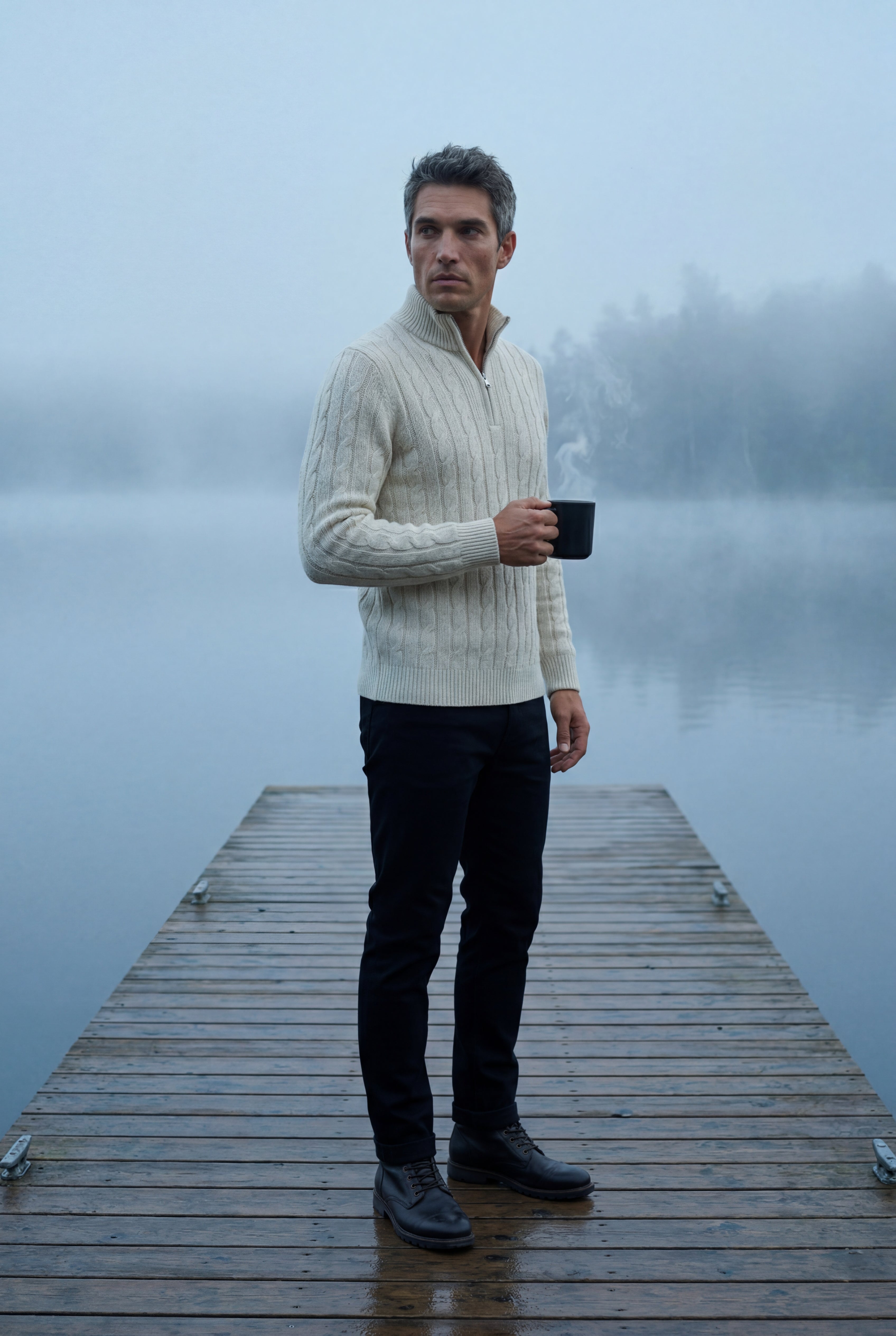Zoyri | Cable Half-Zip Sweater