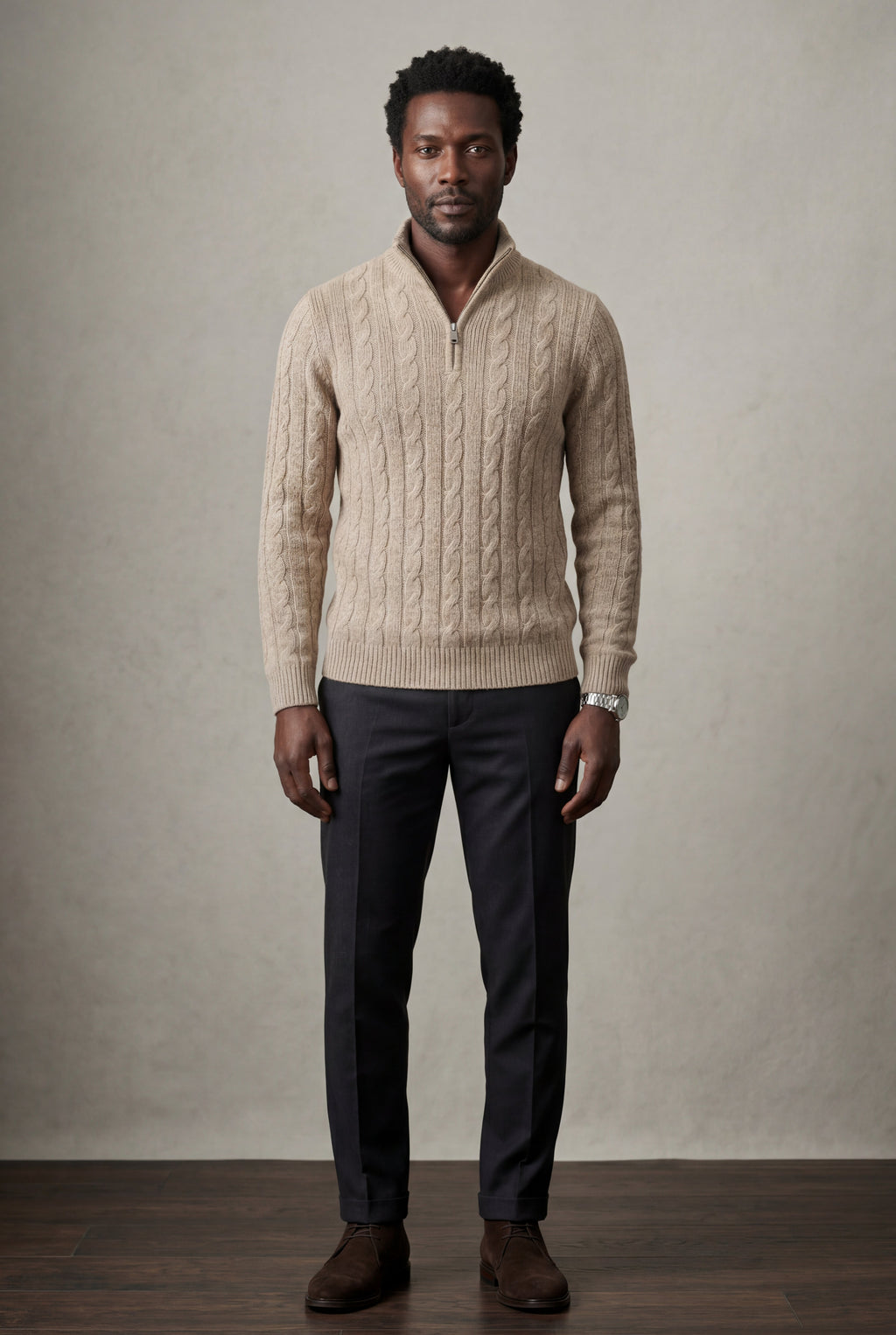 Zoyri | Cable Half-Zip Sweater