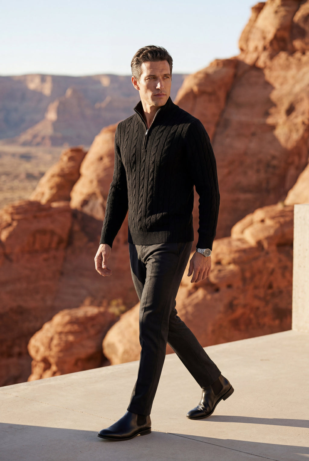 Zoyri | Cable Half-Zip Sweater