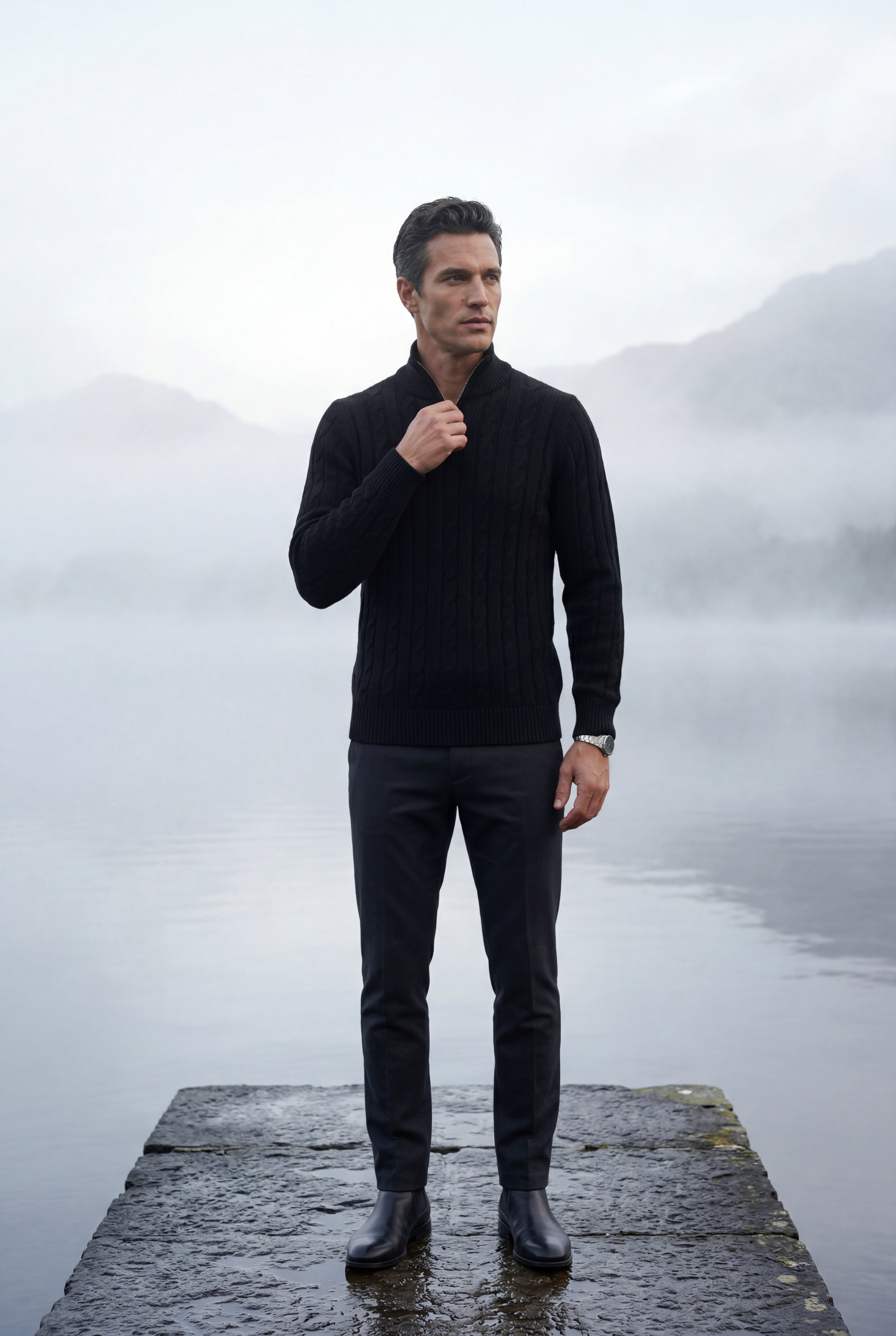 Zoyri | Cable Half-Zip Sweater