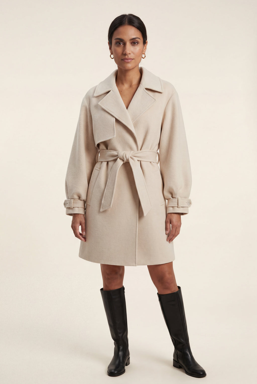 Zoyri | Belted Mini Trench Coat