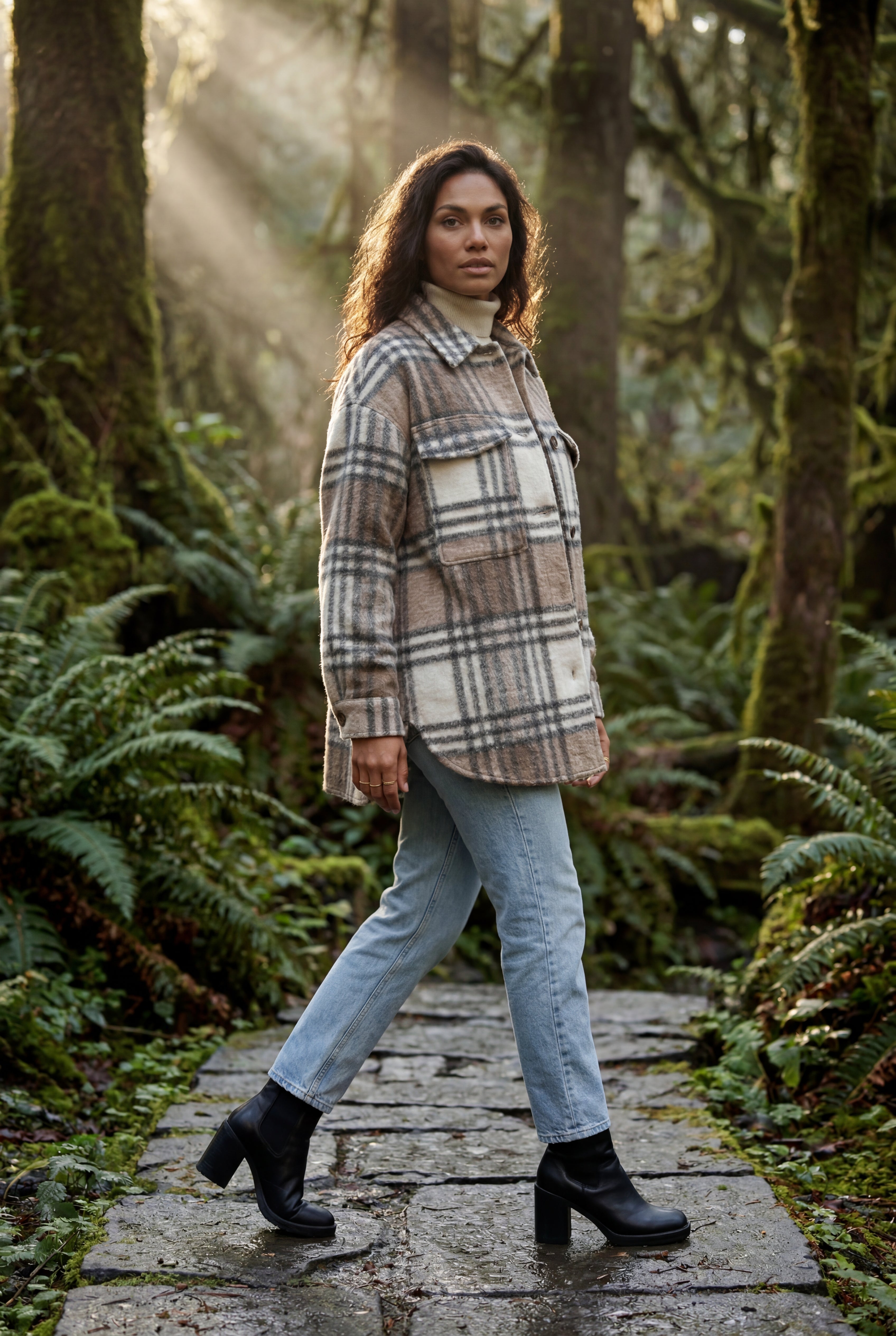 Zoyri | Plaid Shirt Coat