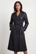 Zoyri | Belted Faux Trench Coat