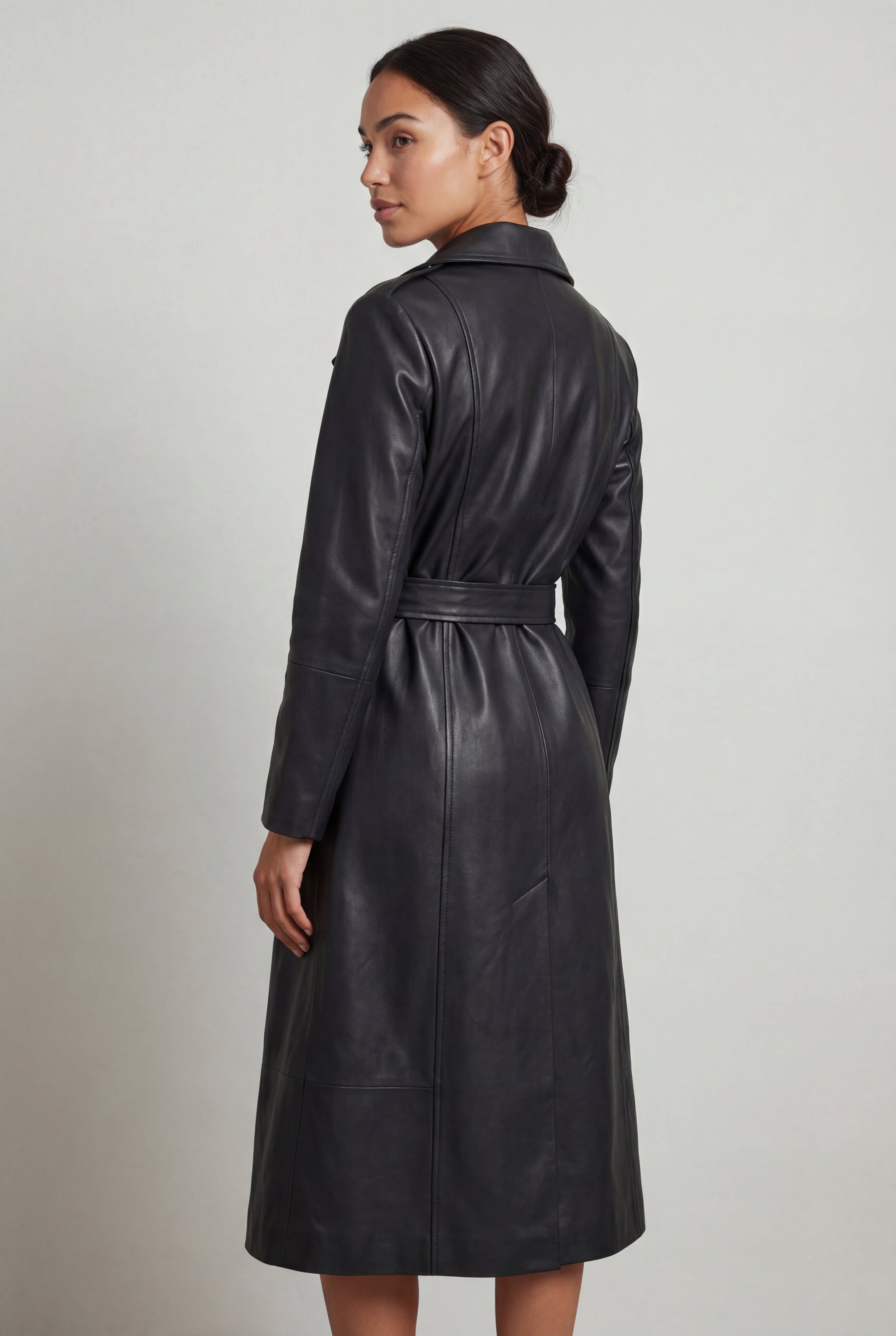 Zoyri | Belted Faux Trench Coat
