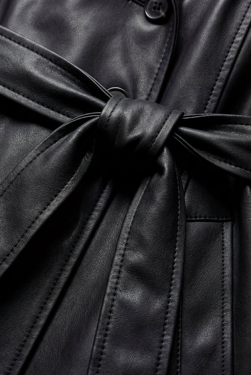 Zoyri | Belted Faux Trench Coat