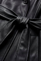 Zoyri | Belted Faux Trench Coat