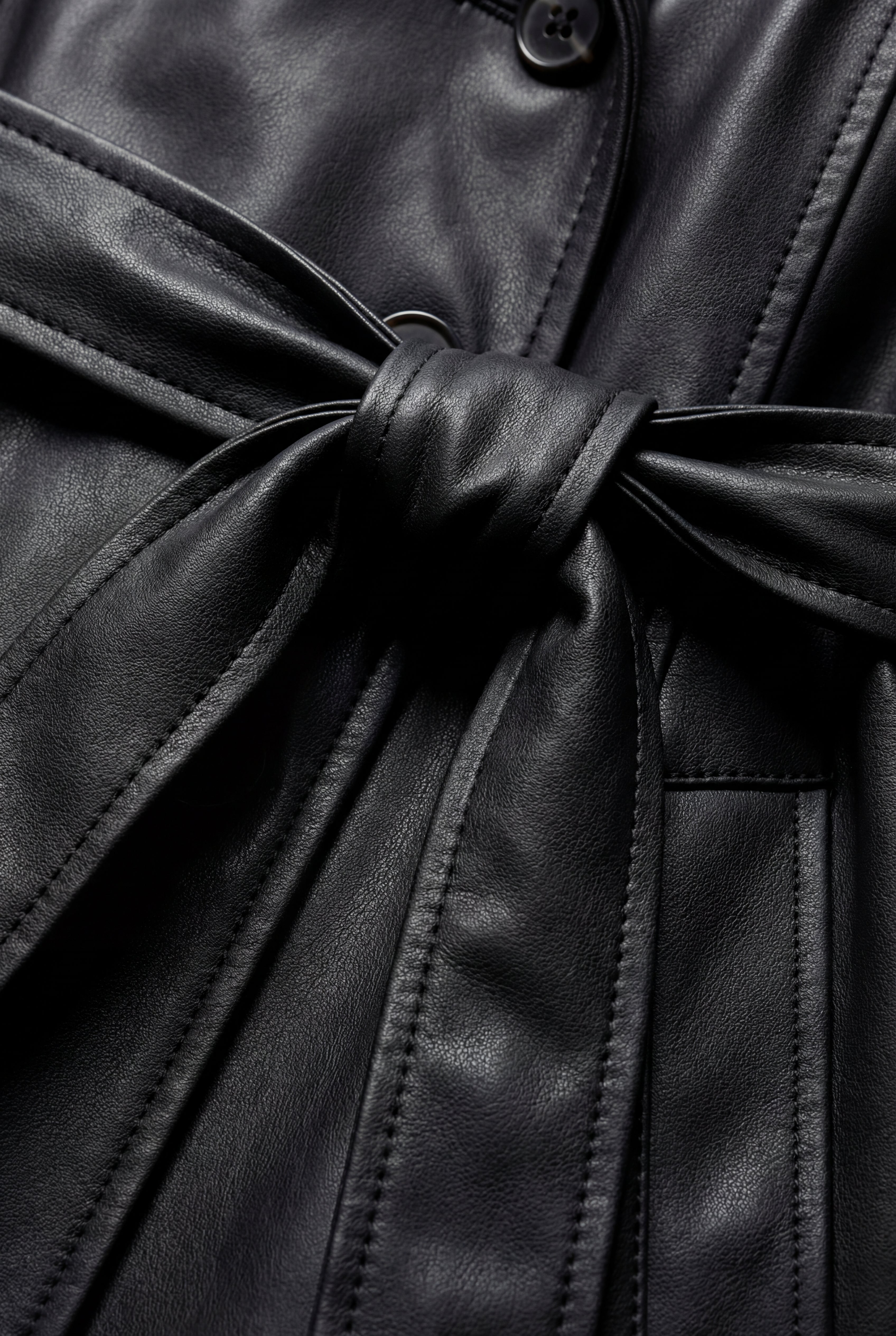 Zoyri | Belted Faux Trench Coat