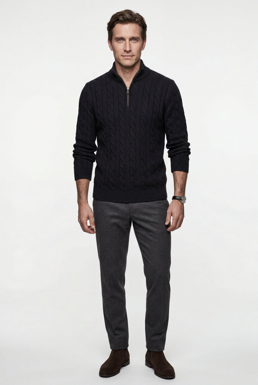 Zoyri | Cable Half-Zip Knit