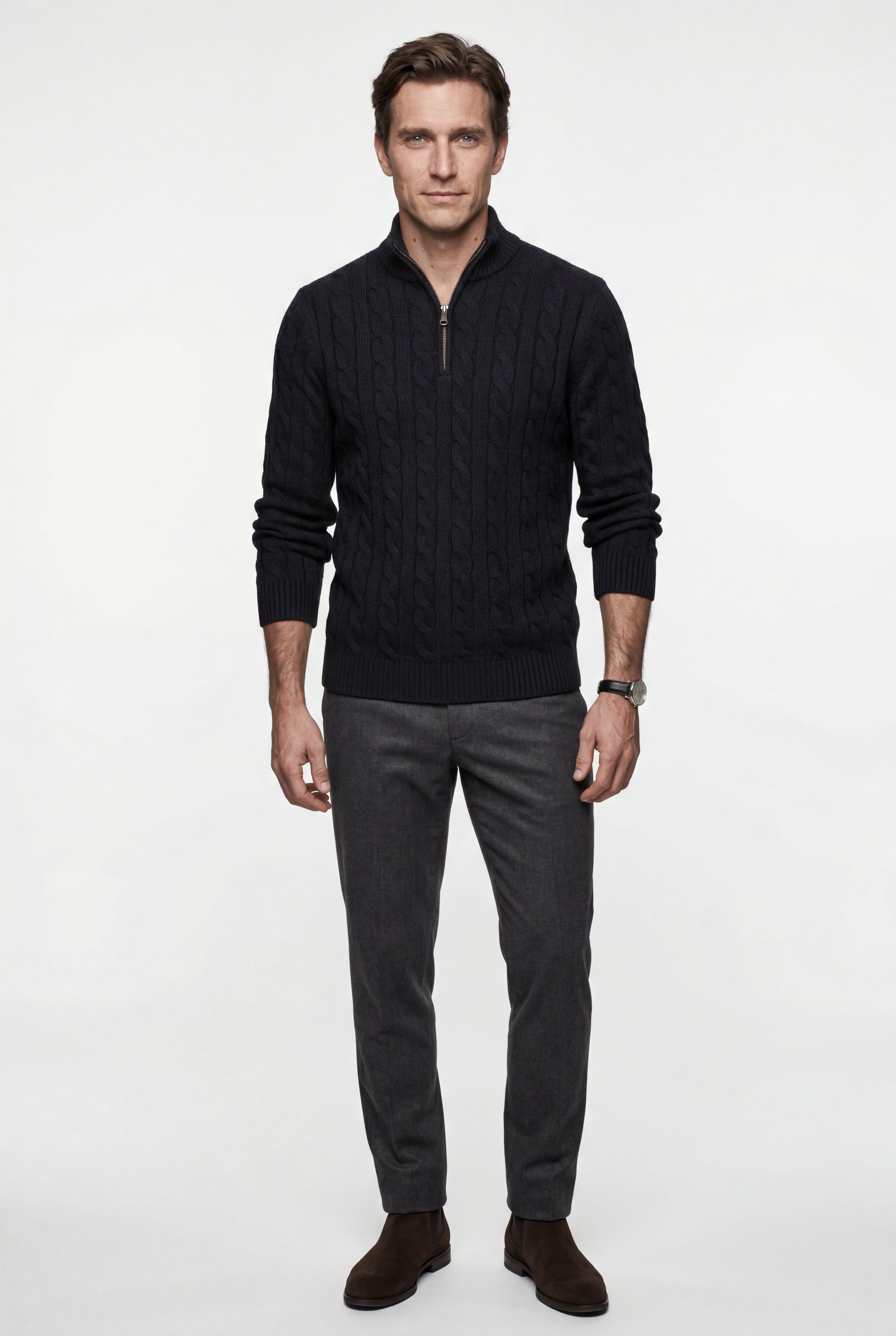 Zoyri | Cable Half-Zip Knit