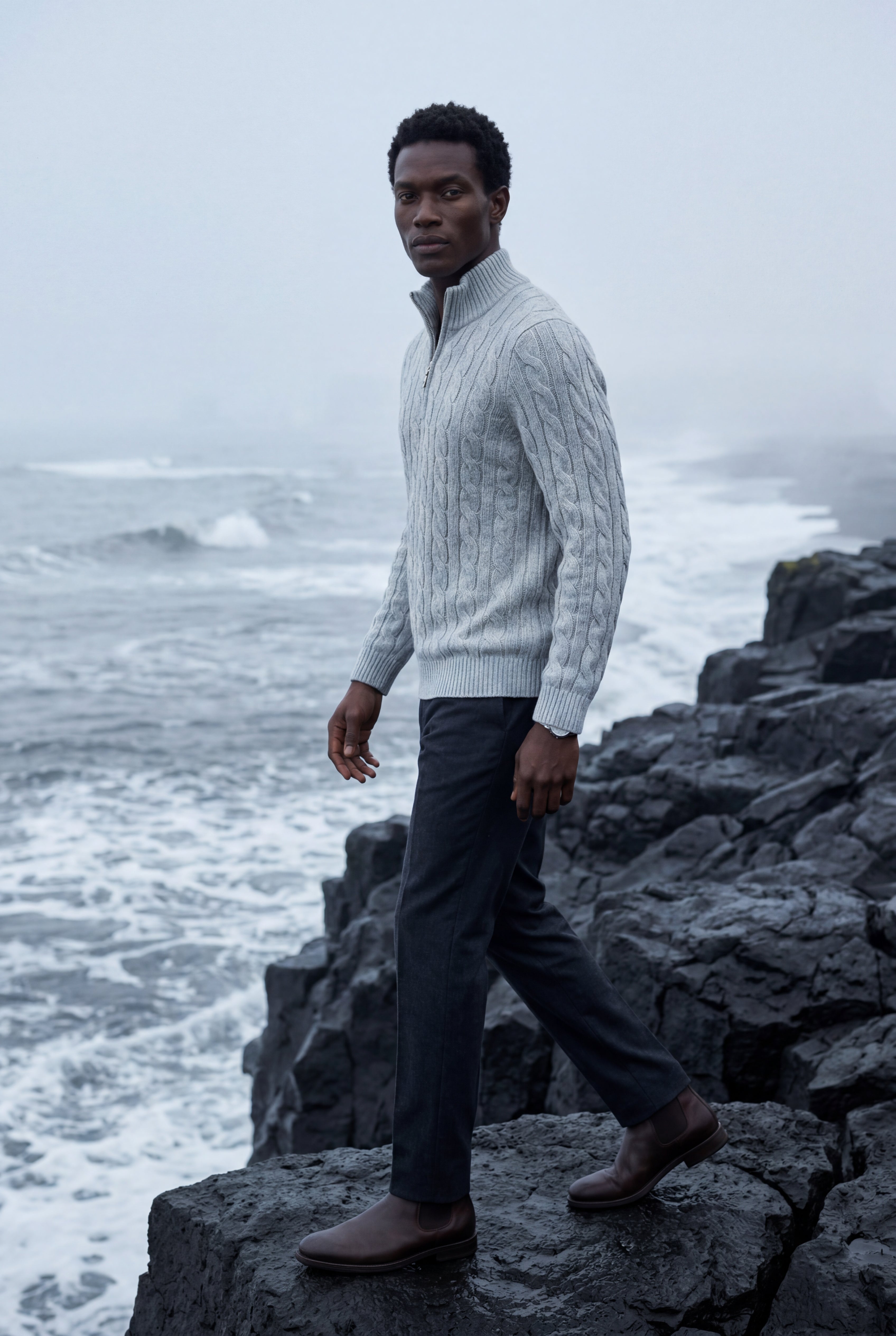 Zoyri | Cable Half-Zip Knit