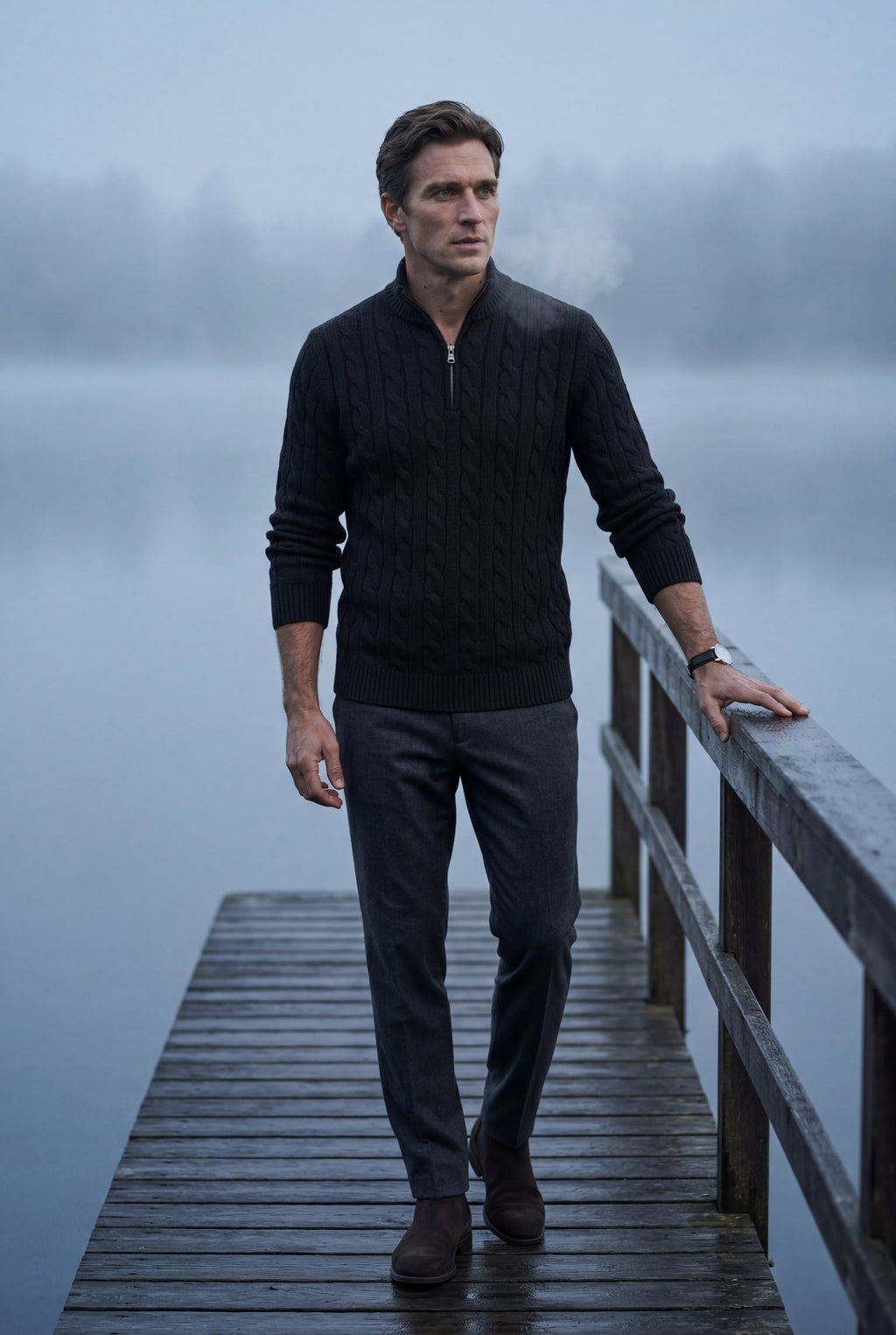 Zoyri | Cable Half-Zip Knit