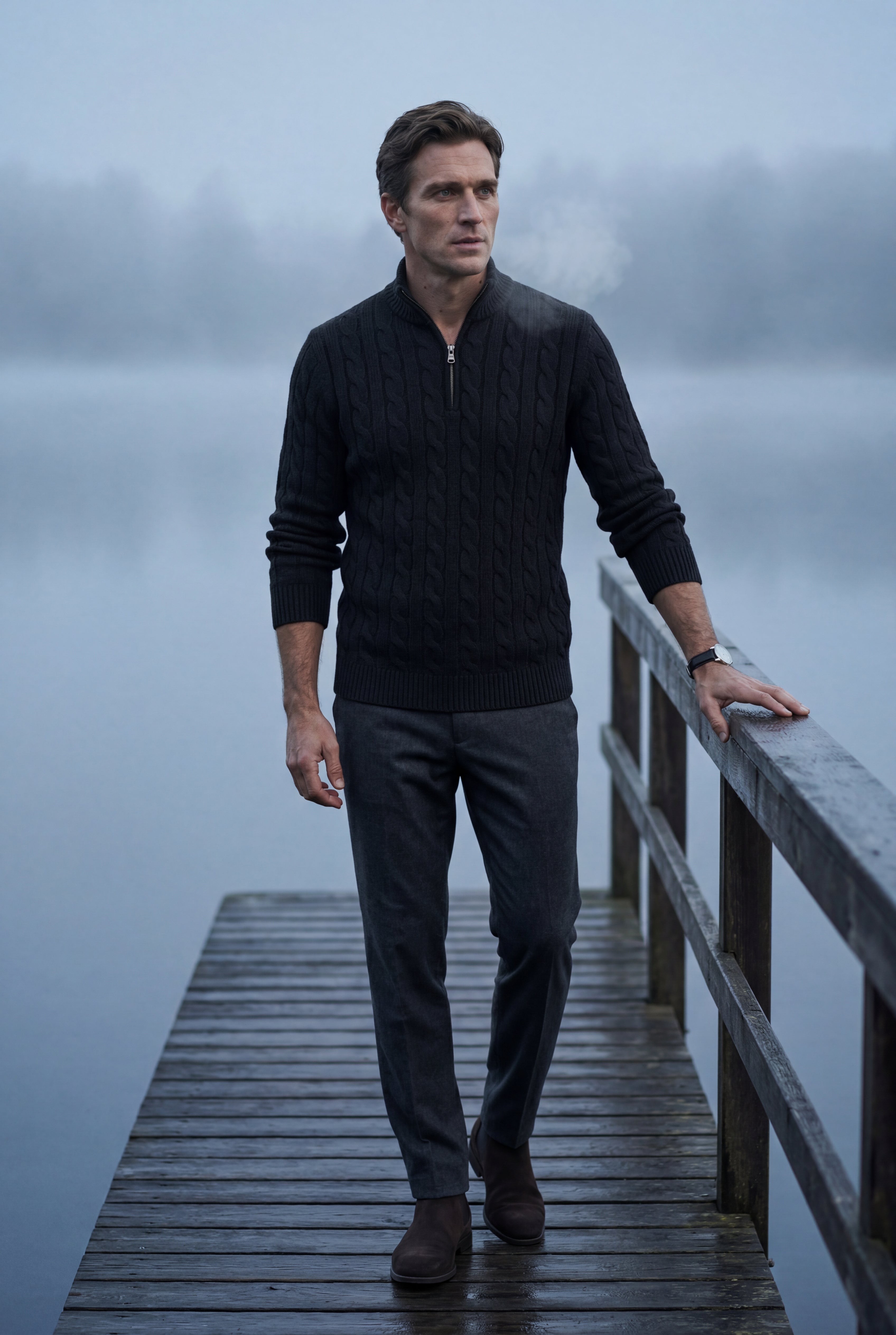Zoyri | Cable Half-Zip Knit