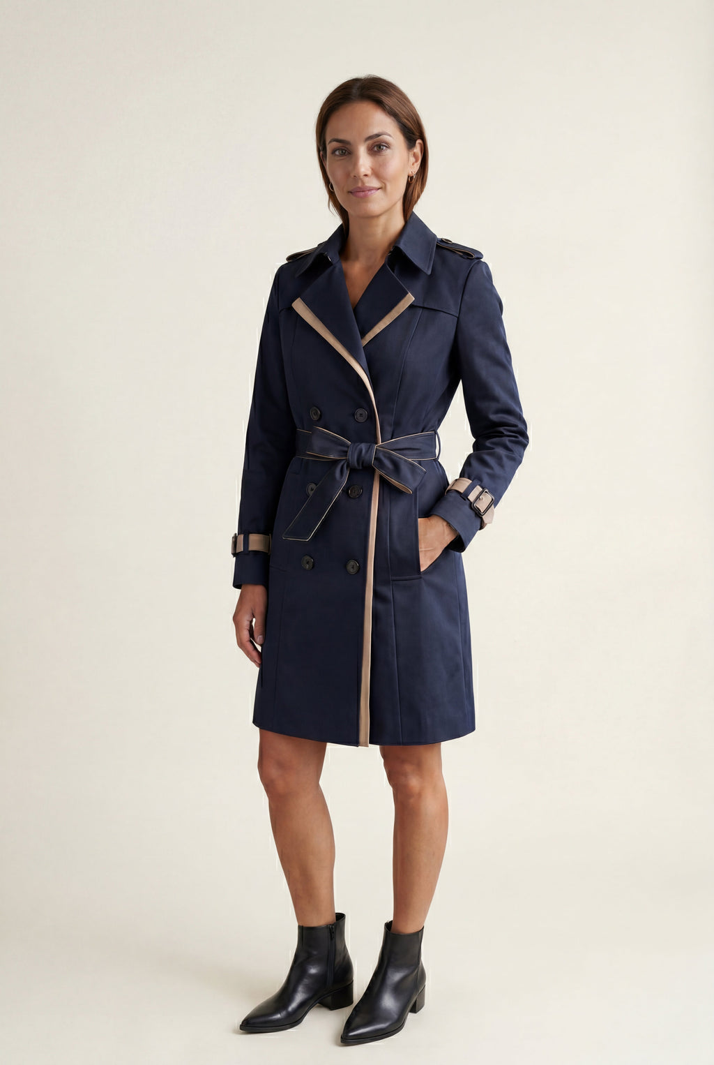 Zoyri | Contrast Trench Coat