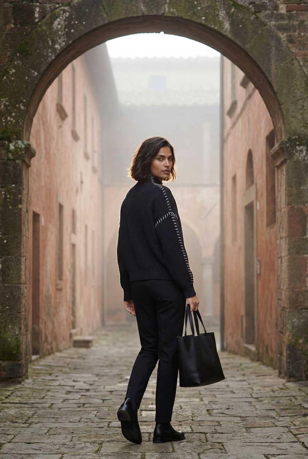 Zoyri | Contrast Stitch Knit Sweater