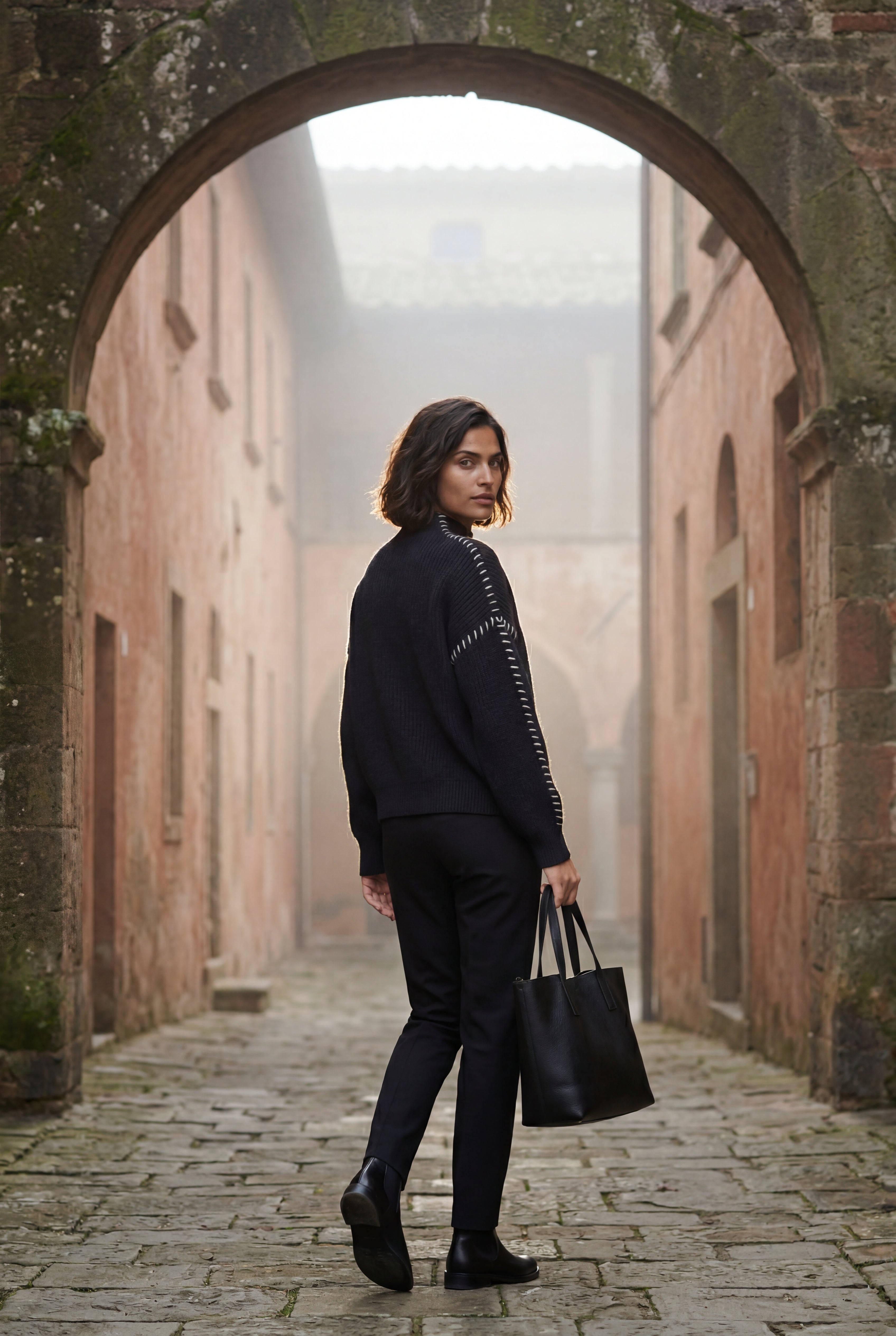 Zoyri | Contrast Stitch Knit Sweater