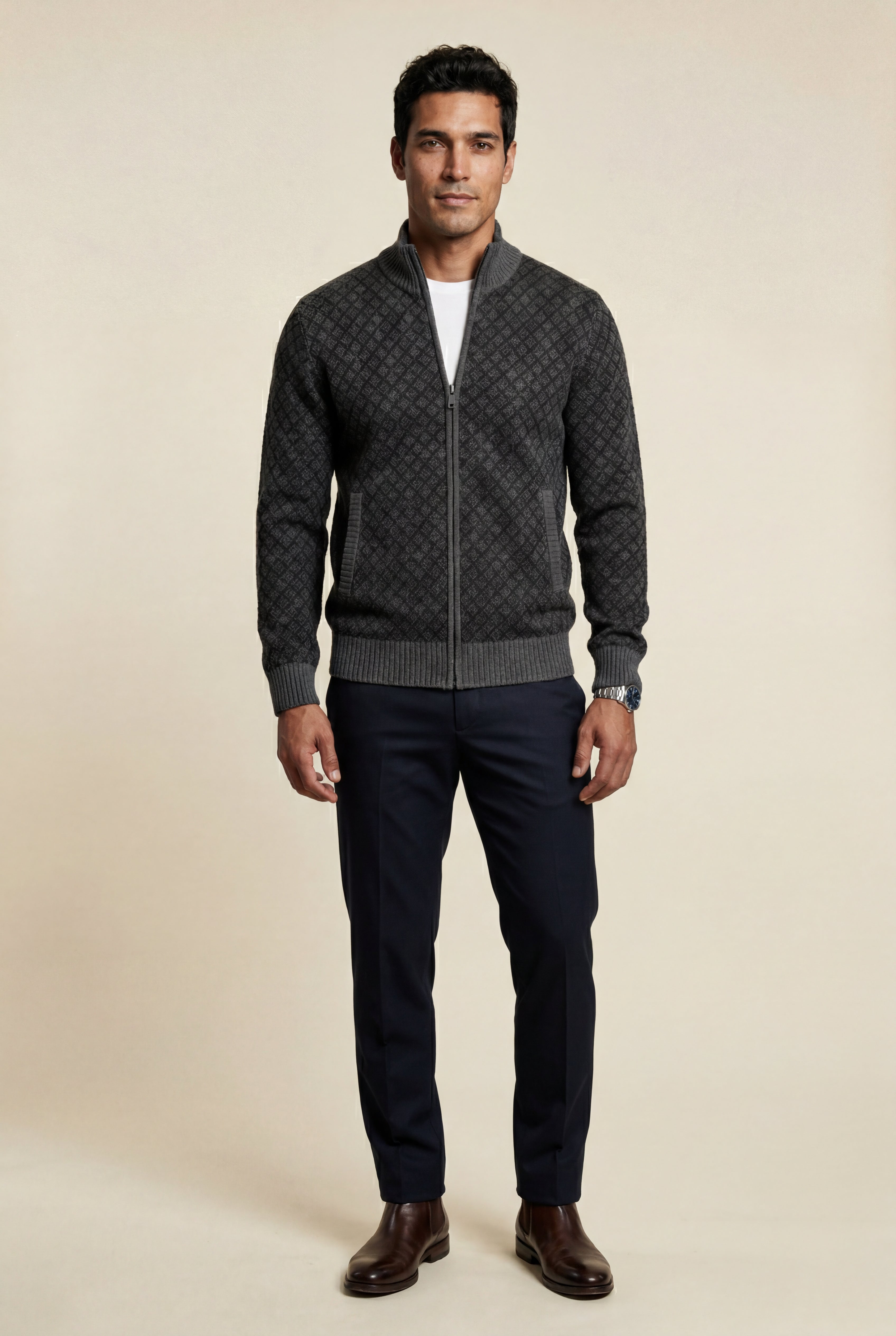 Zoyri | Diamond Knit Cardigan
