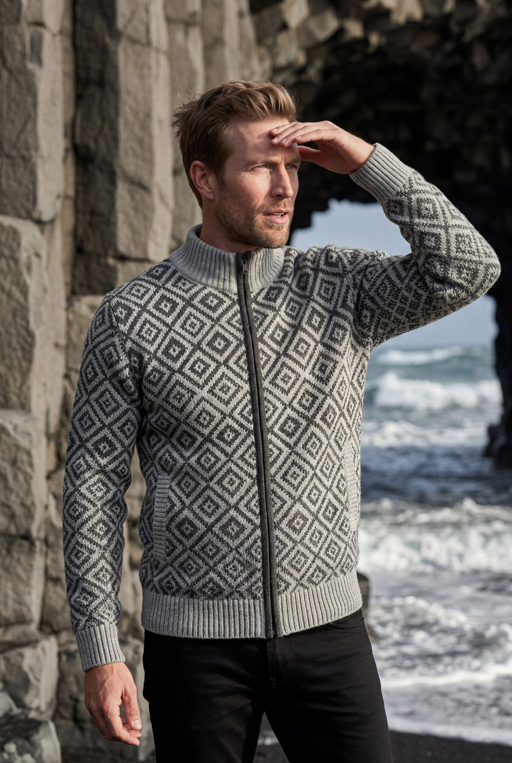 Zoyri | Diamond Knit Cardigan