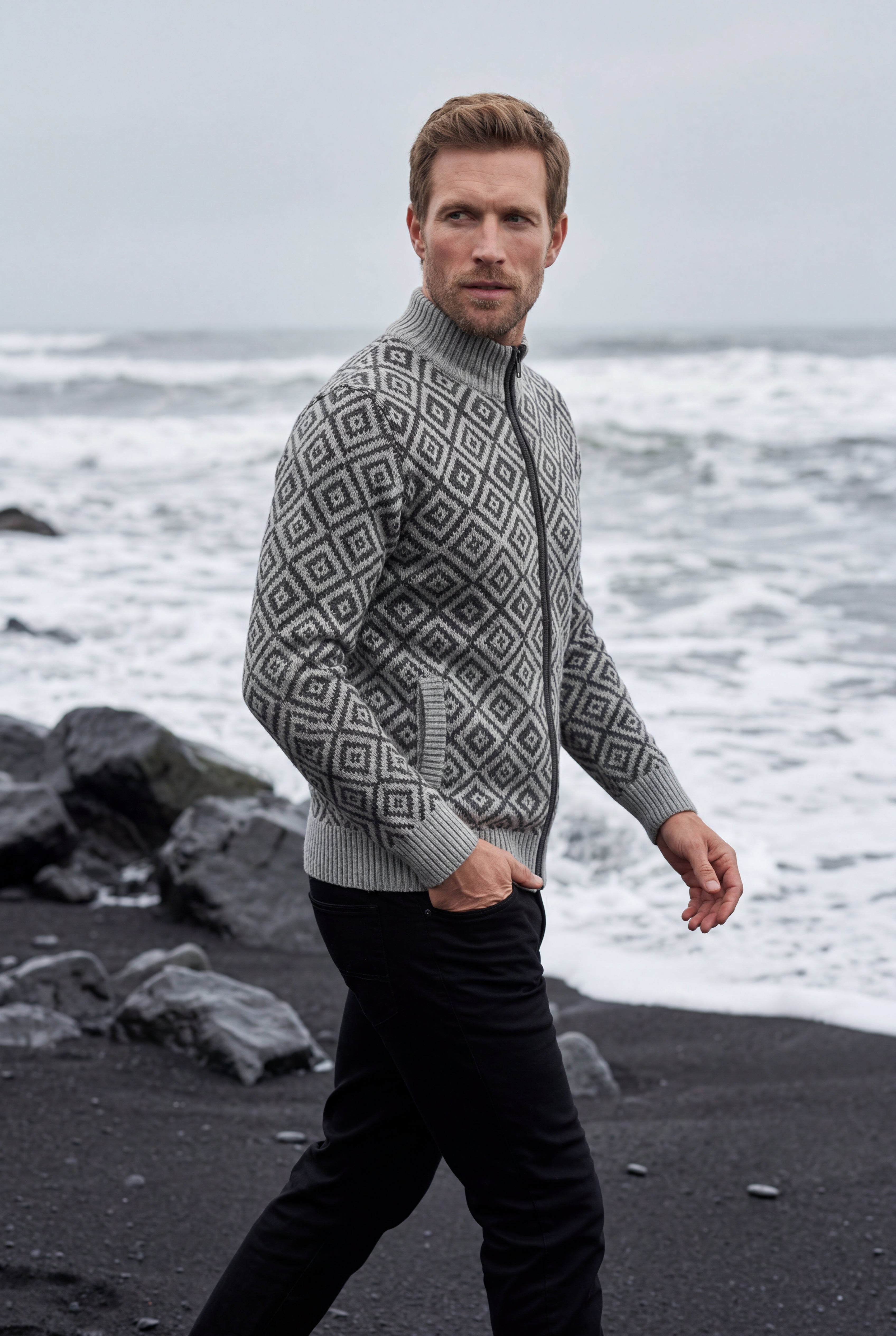 Zoyri | Diamond Knit Cardigan