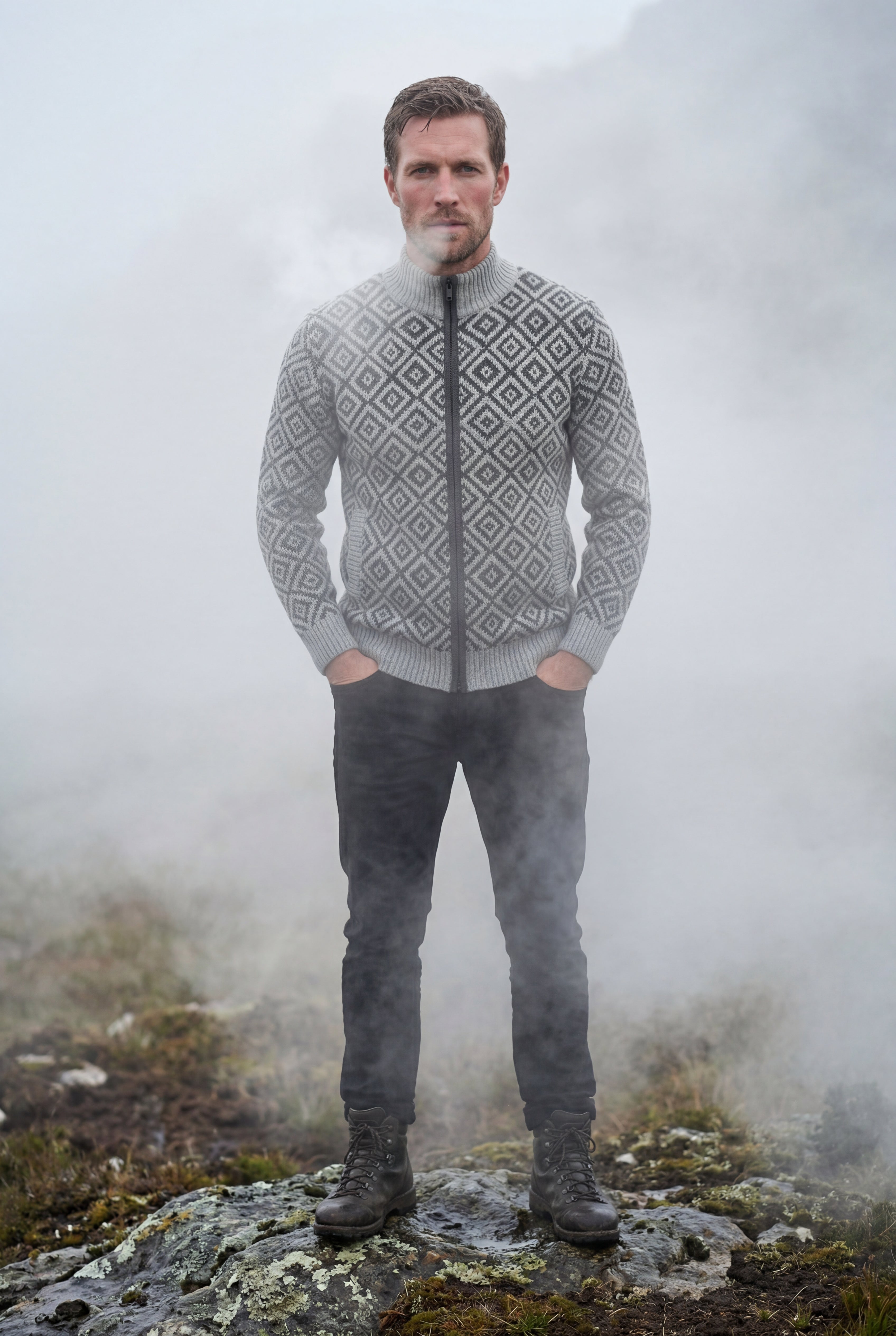 Zoyri | Diamond Knit Cardigan