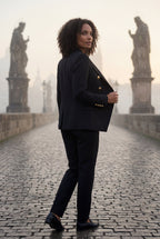 Zoyri | Tailored Gold Button Blazer