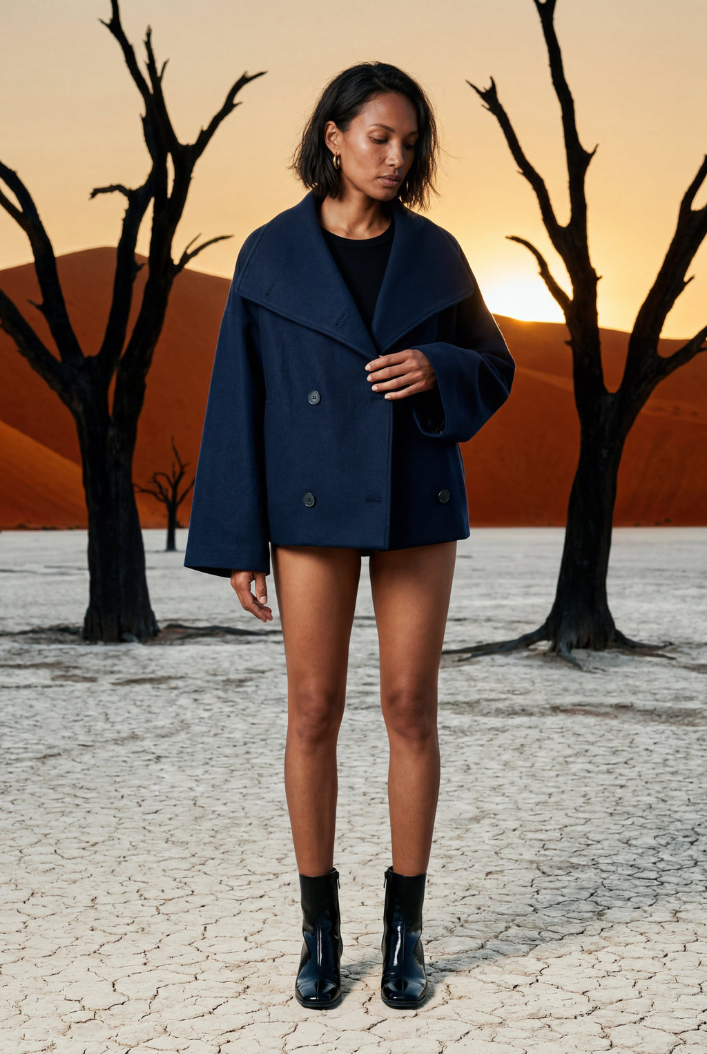 Zoyri | Double-Breasted Short Coat