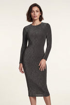 Zoyri | Gunmetal Shimmer Midi Dress