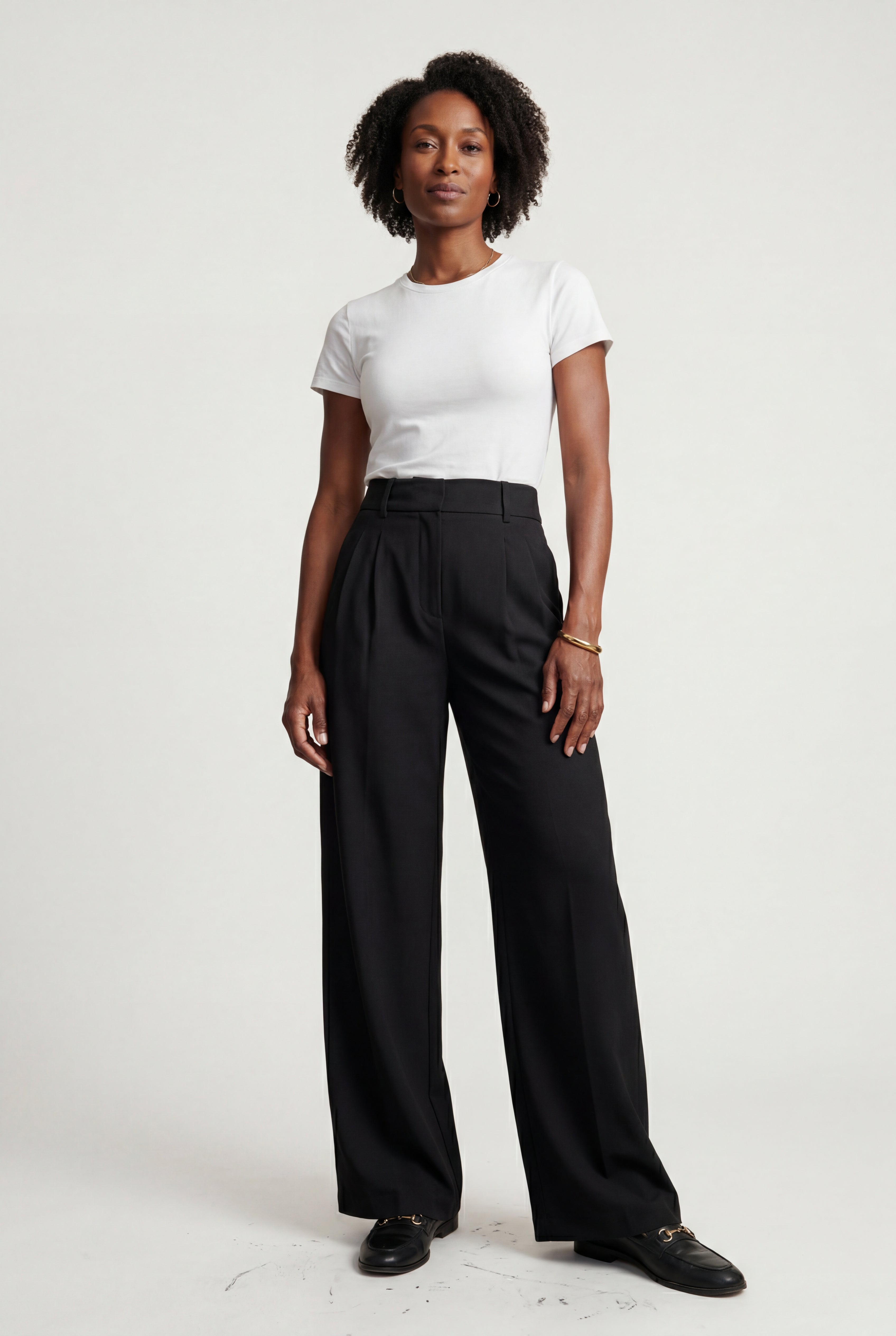 Zoyri | Pleated Wide-Leg Trousers