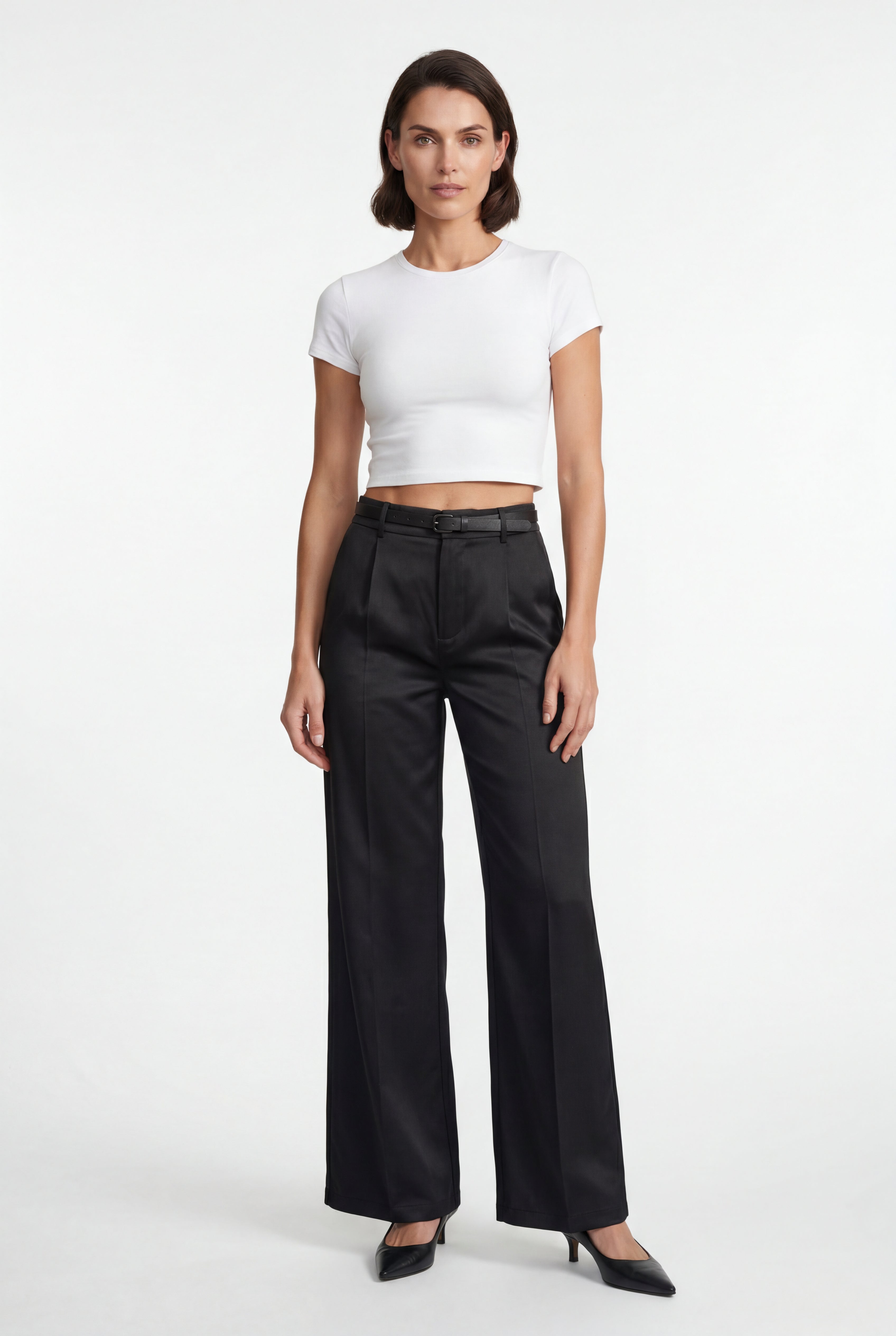 Zoyri | Belted Wide-Leg Trousers