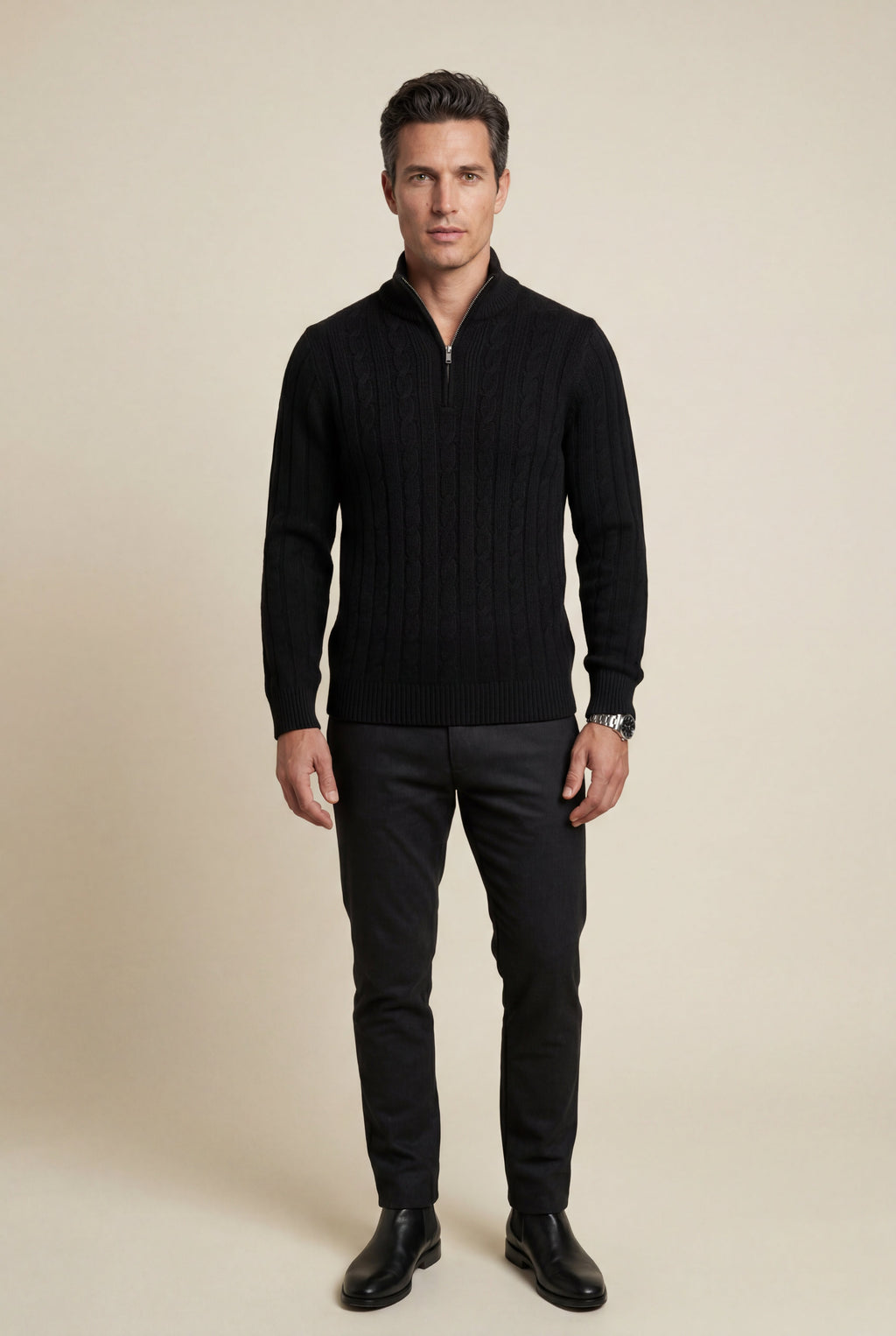 Zoyri | Cable Half-Zip Sweater