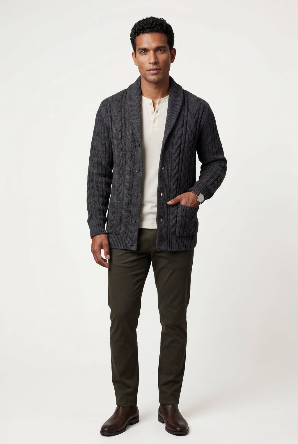 Zoyri | Cable Shawl Cardigan