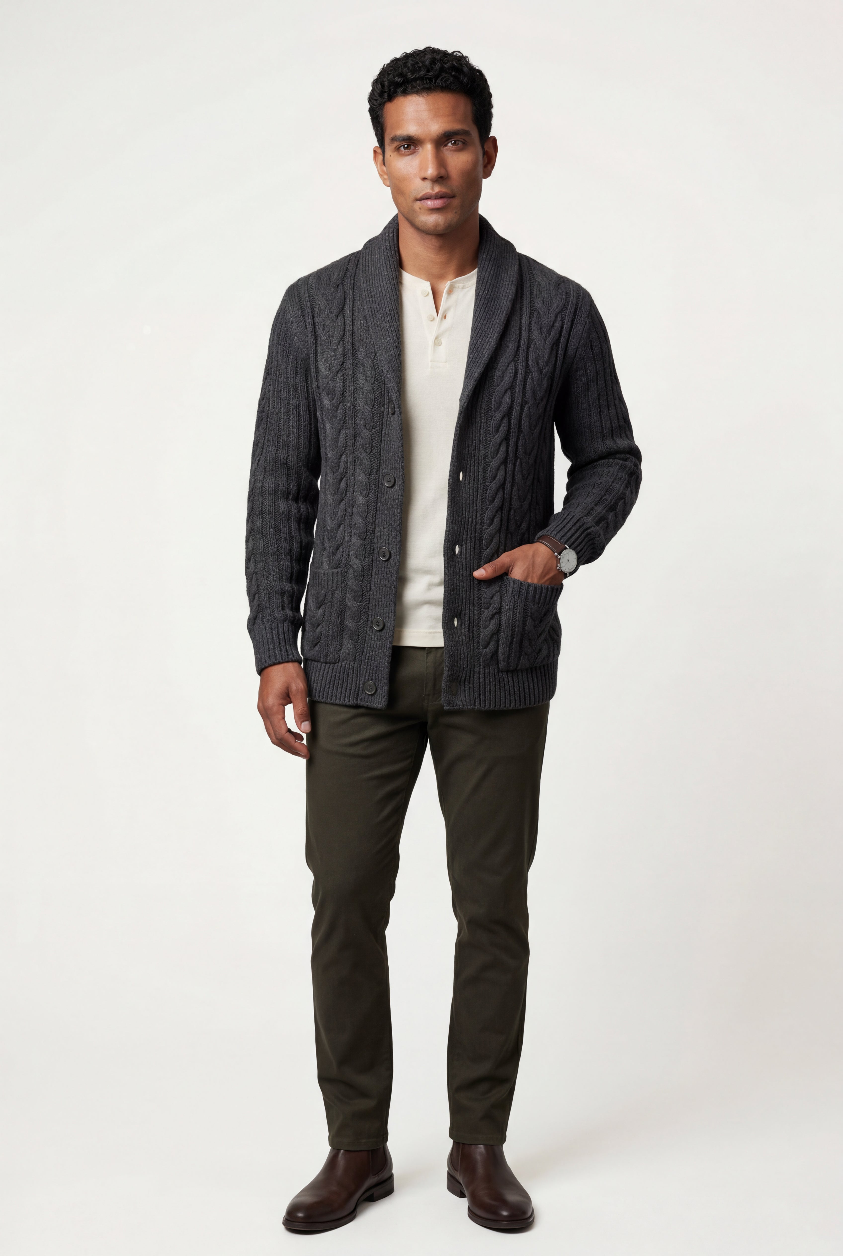 Zoyri | Cable Shawl Cardigan