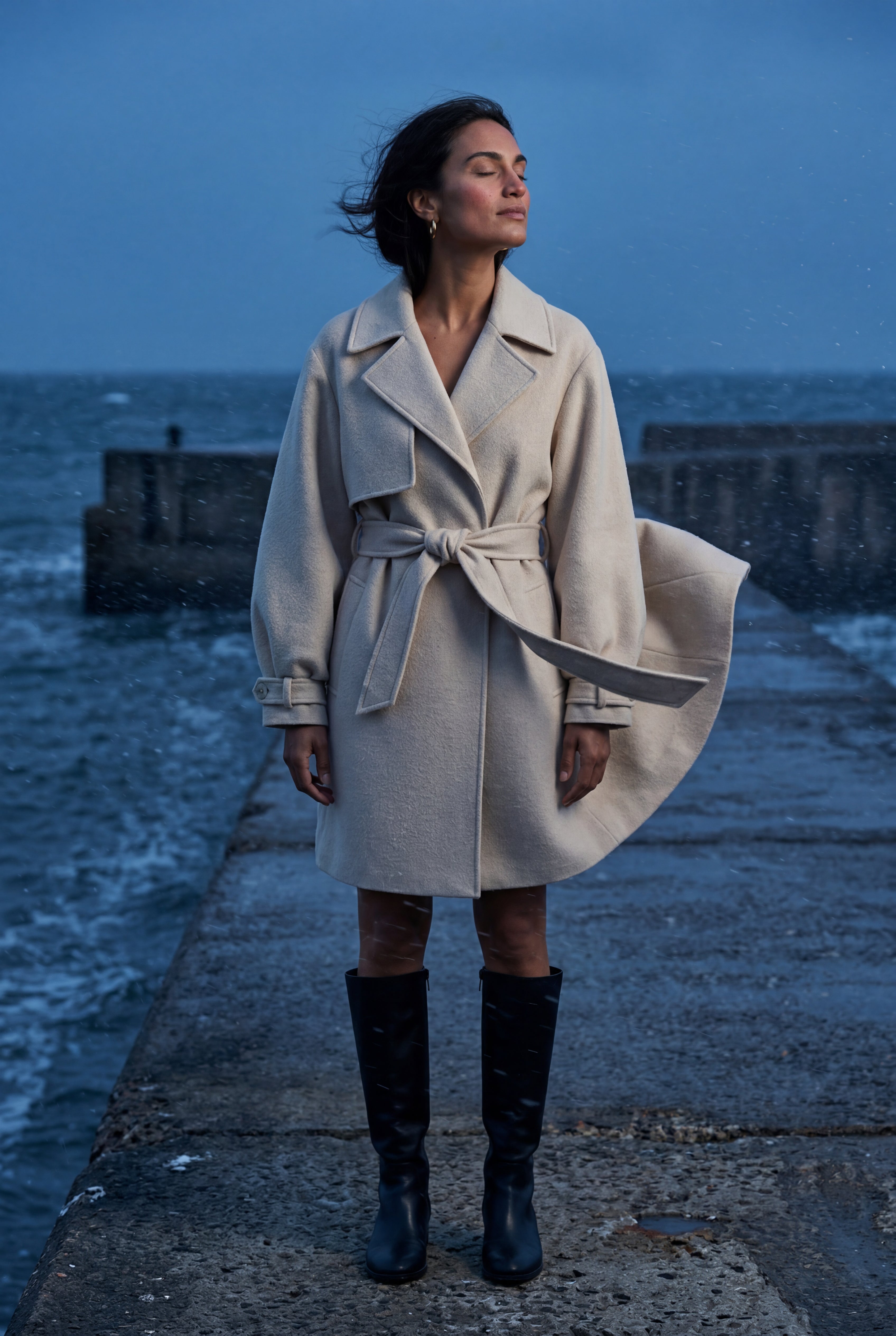 Zoyri | Belted Mini Trench Coat