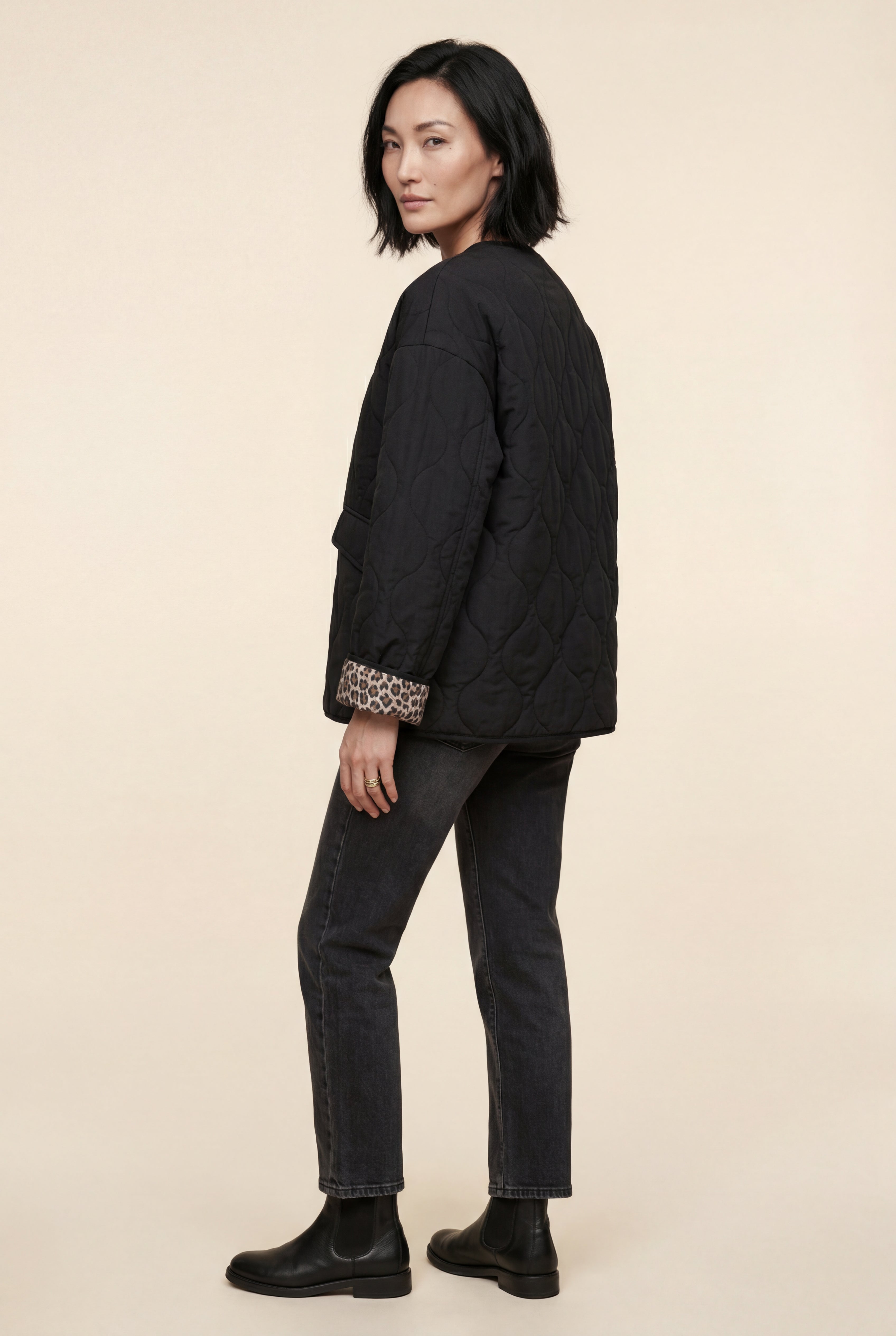 Zoyri | Leopard Trim Jacket