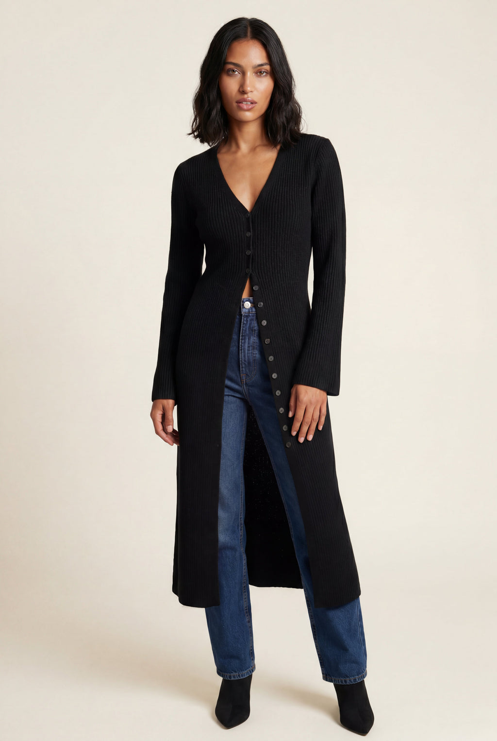 Zoyri | Ribbed Maxi Cardigan
