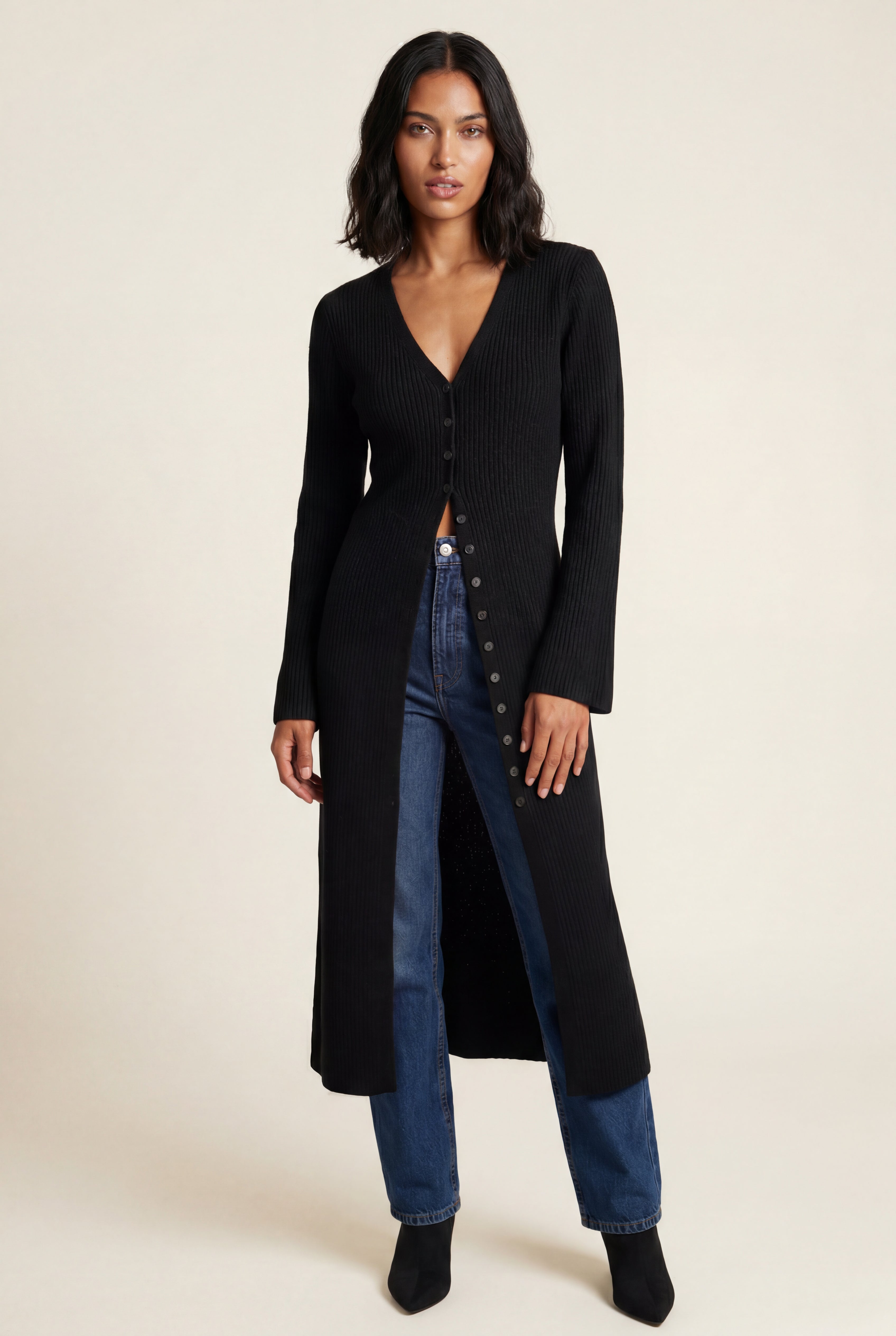 Zoyri | Ribbed Maxi Cardigan
